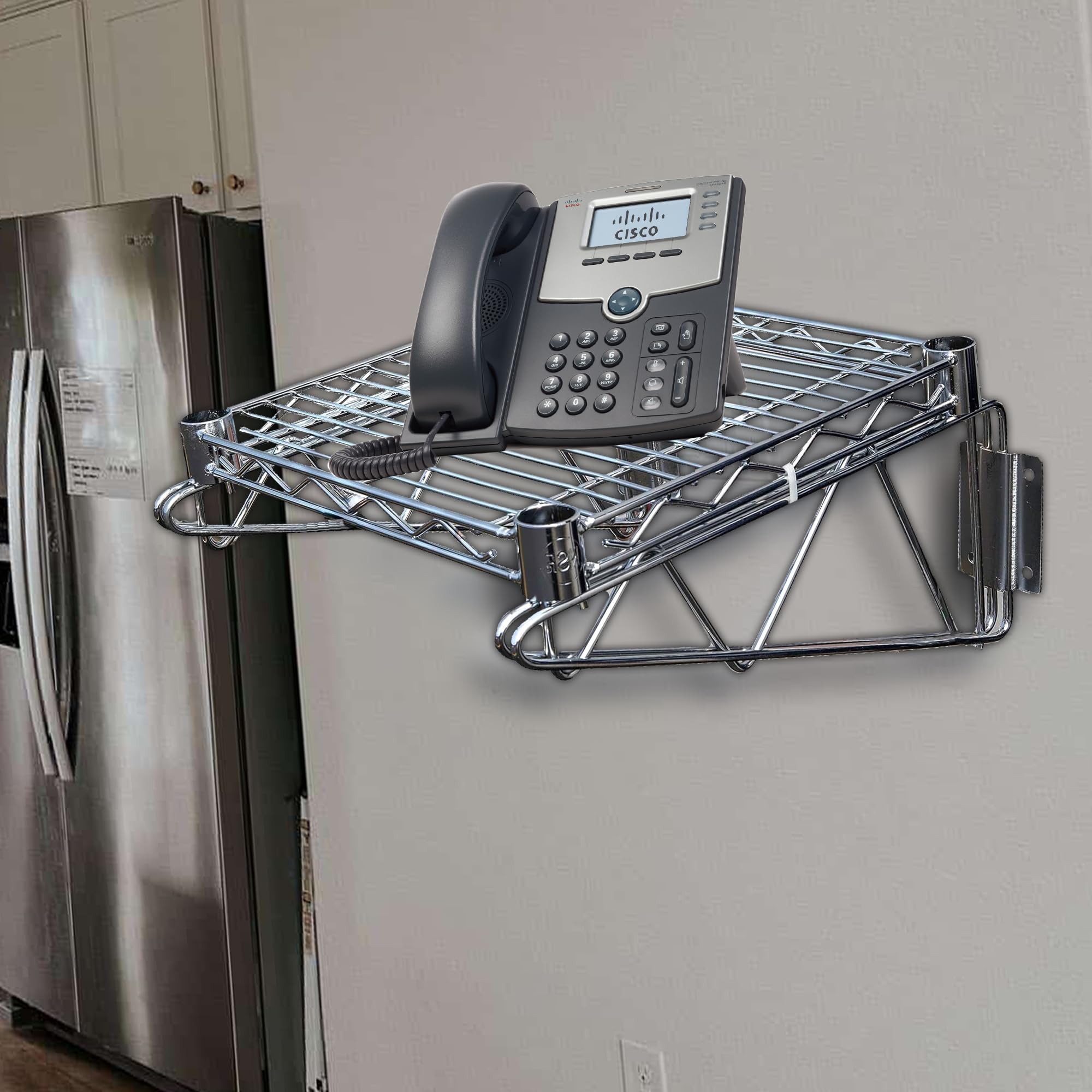 Heavy Duty Chrome Wire Storage Wall Shelf - 21