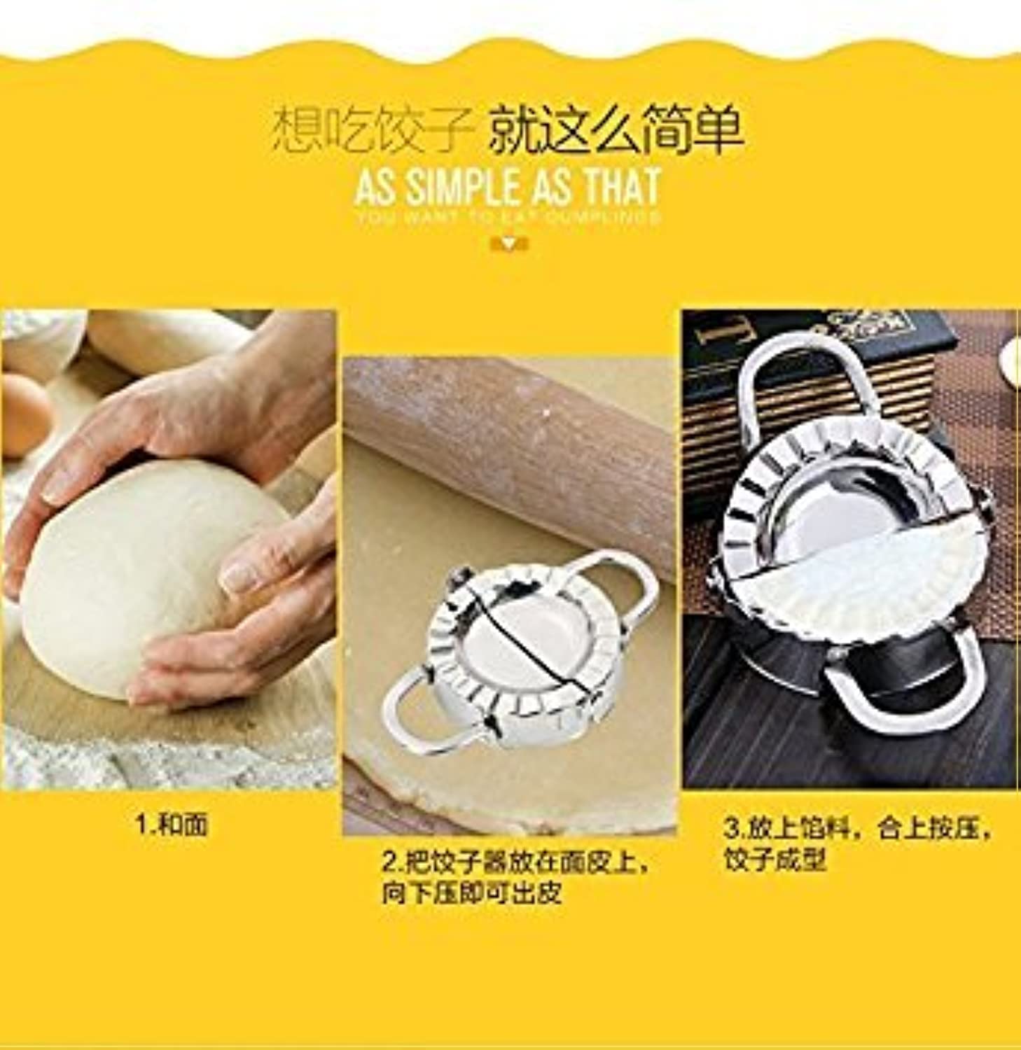 Stainless Steel Dumpling Maker Machine - Dough Press for Ravioli, Pierogi & More | Perfect for Home Cooking, Restaurants & Meal Prep