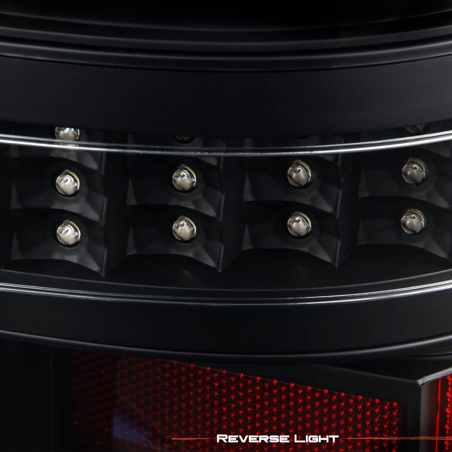 AKKON Full LED C-Tube DRL Running Signal Black Tail Brake Lights Pair - Compatible with 2007-2014 Chevy Suburban, Tahoe & GMC Yukon XL - Upgrade Your Ride with Stylish & Bright Lighting for Night Driving & Enhanced Safety