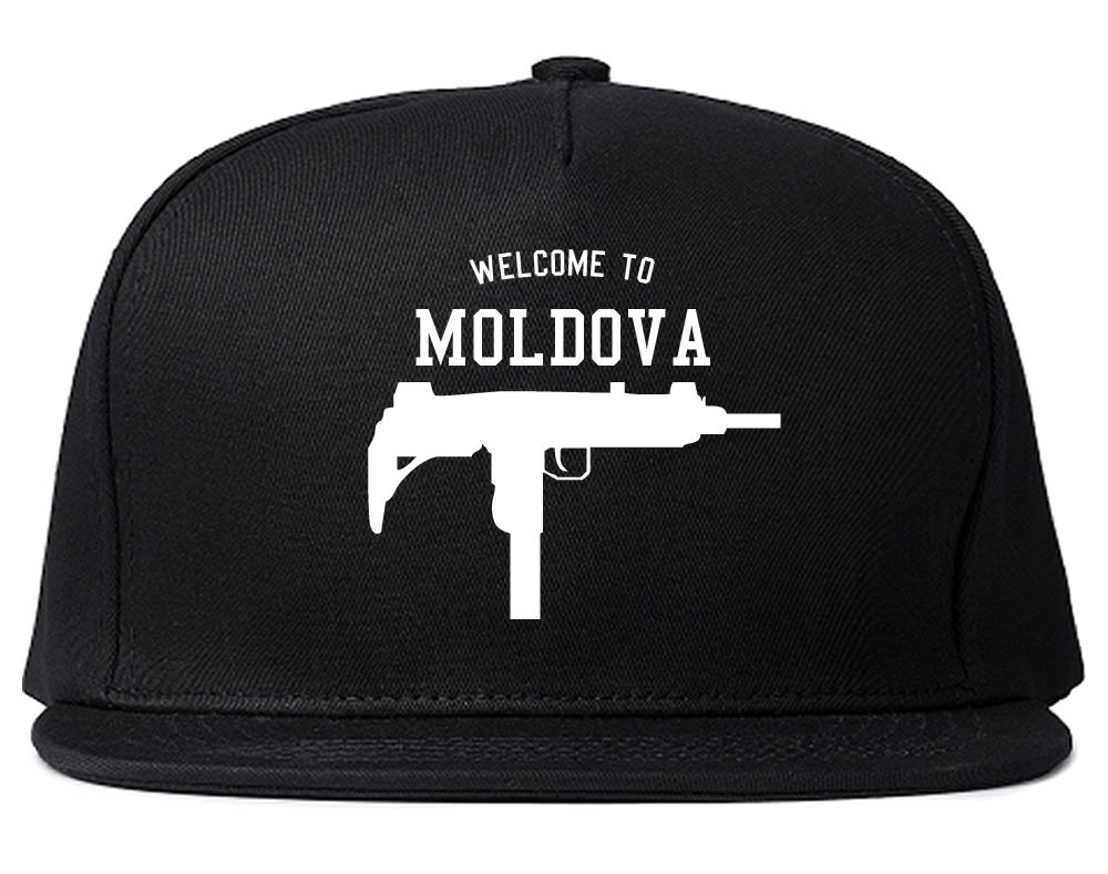 Kings Of NY Welcome to Moldova Uzi Machine Guns Country Snapback Hat - Adjustable Baseball Cap for Men & Women - Perfect for Streetwear, Hip Hop Fashion, and Urban Style