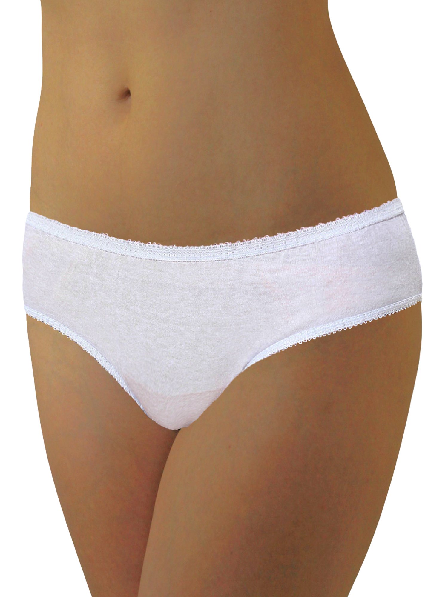Underworks 10-Pack Women's Disposable 100% Cotton Underwear - Breathable & Comfortable for Travel, Hospital Stays, Emergencies - Perfect for Postpartum, Surgery Recovery & Hygiene Protection