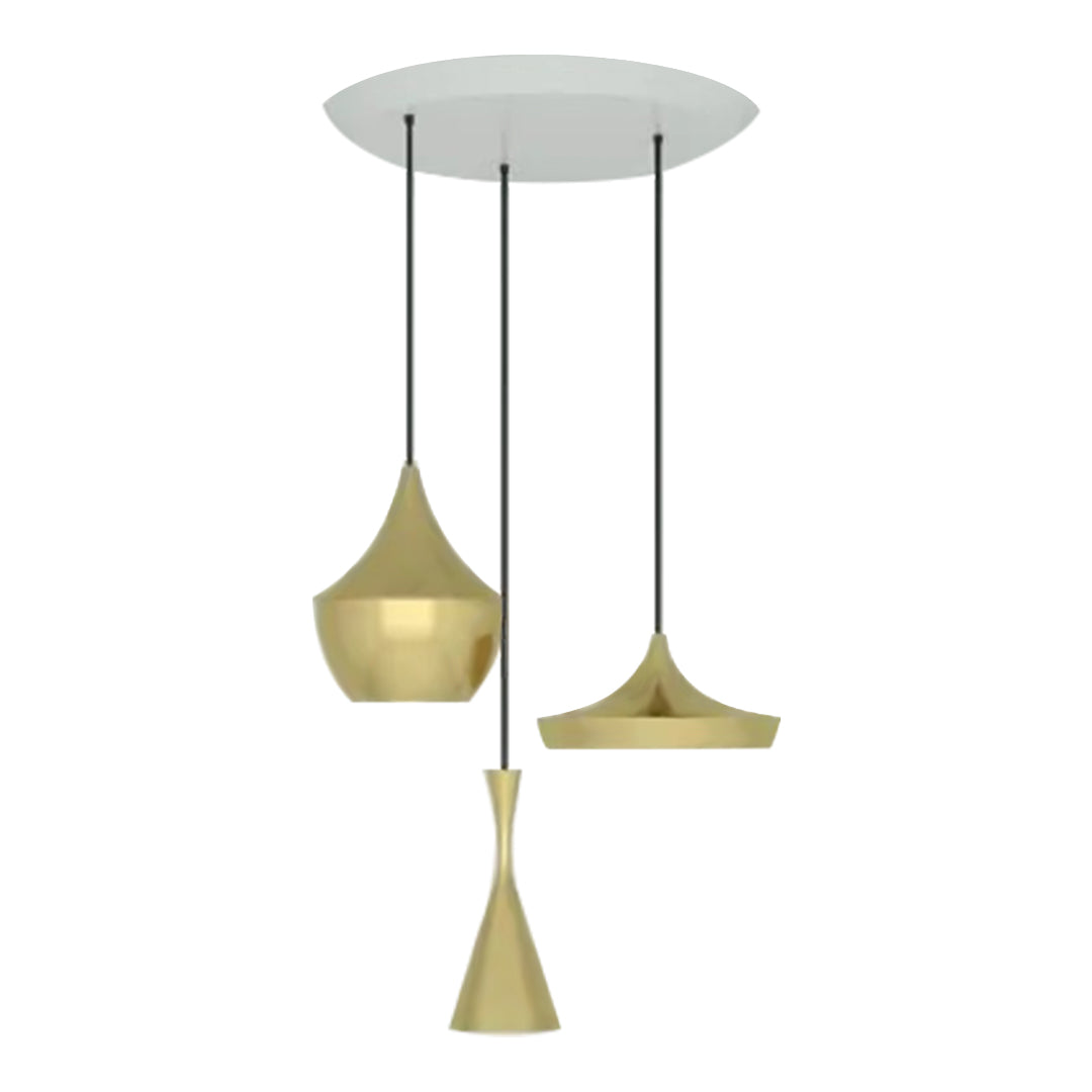 Beat Trio LED Round Pendant Lighting System - Modern Ceiling Light for Kitchen, Dining Room & Bedroom - Energy Efficient Hanging Fixture with Adjustable Height