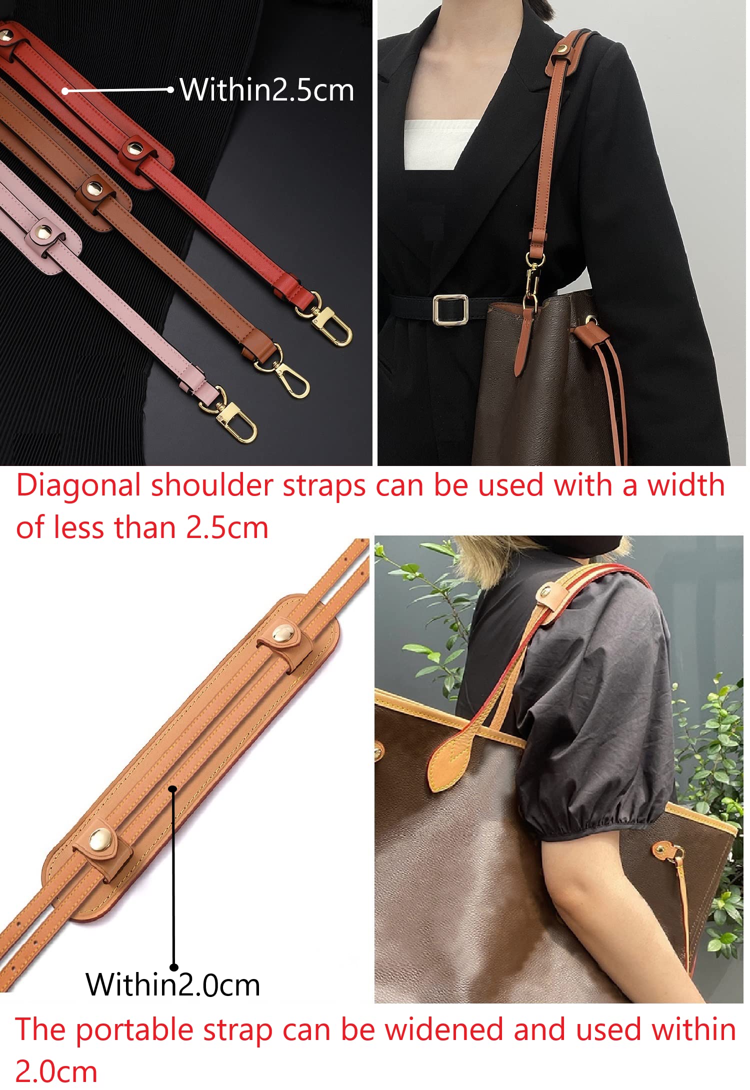 GOXTECH Genuine Leather Shoulder Strap Pad for Women's Designer Handbags - Comfortable Cushion for Purses, Totes & Messenger Bags - Perfect for Work, Travel & Everyday Use