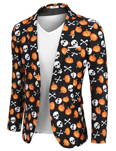 Halloween Blazer - Pumpkin & Skull