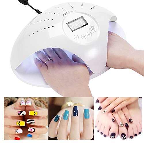 Professional UV LED Gel Nail Lamp for Manicure & Pedicure - 4 Timer Settings Salon & Home Use Nail Polish Curing Light for Fingernails & Toenails | Perfect for DIY Nail Art, Gel Polish Drying, and Professional Salon Treatments