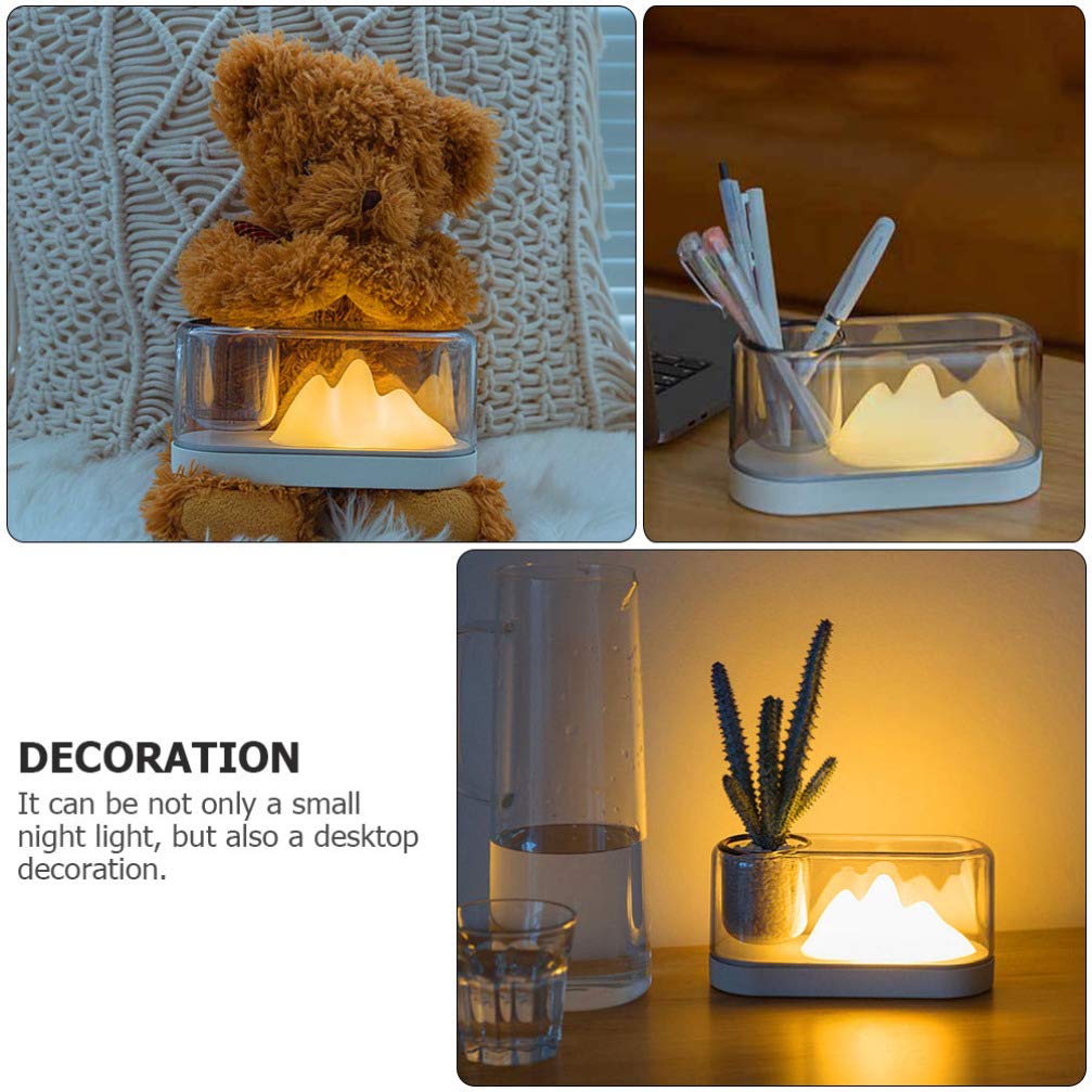 Uonlytech Personalized 3D Mountain Shape LED Table Lamp - Bedside Night Light for Bedroom, Office & Study Desk - Energy-Efficient Desktop Lamp with Modern Design for Home Decor & Relaxation