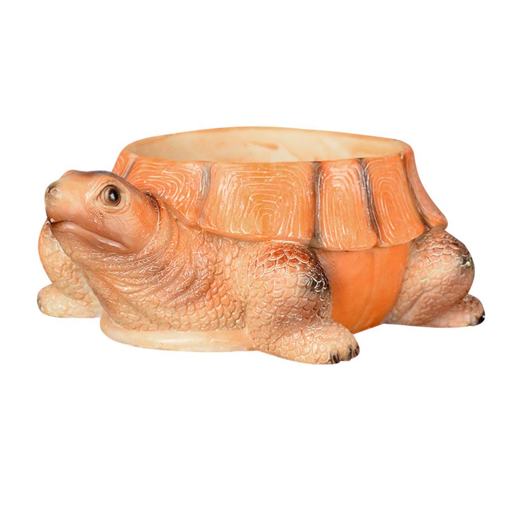 DOITOOL Resin Turtle Planter Pot - Cute Turtle Shaped Flower Pot for Succulents, Small Plants | Perfect for Home, Office, Garden Decor & Gift Ideas | Durable Indoor/Outdoor Use
