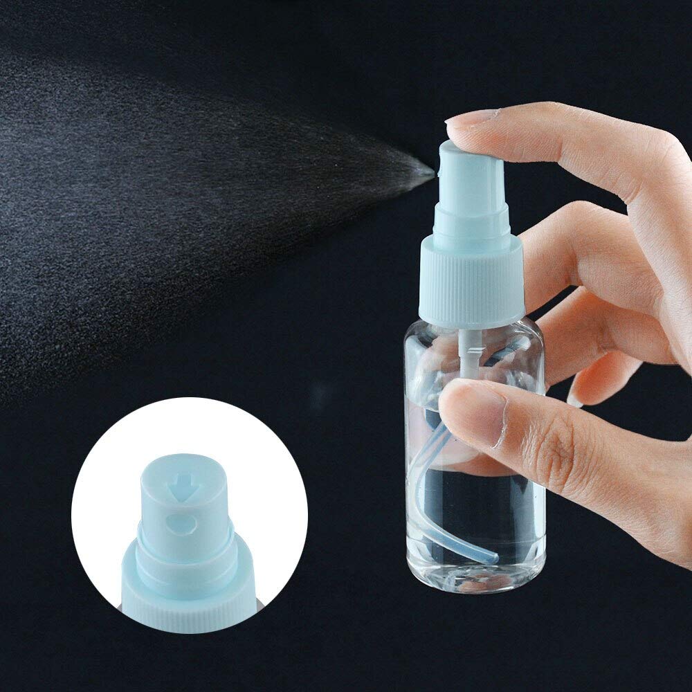 BAREPEPE 6-Piece Travel Bottle Set - Leakproof Empty Cosmetic Spray Bottles for Perfume, Lotion & Toiletries | TSA Approved Clear Plastic Travel Containers for Vacation, Gym & Daily Use