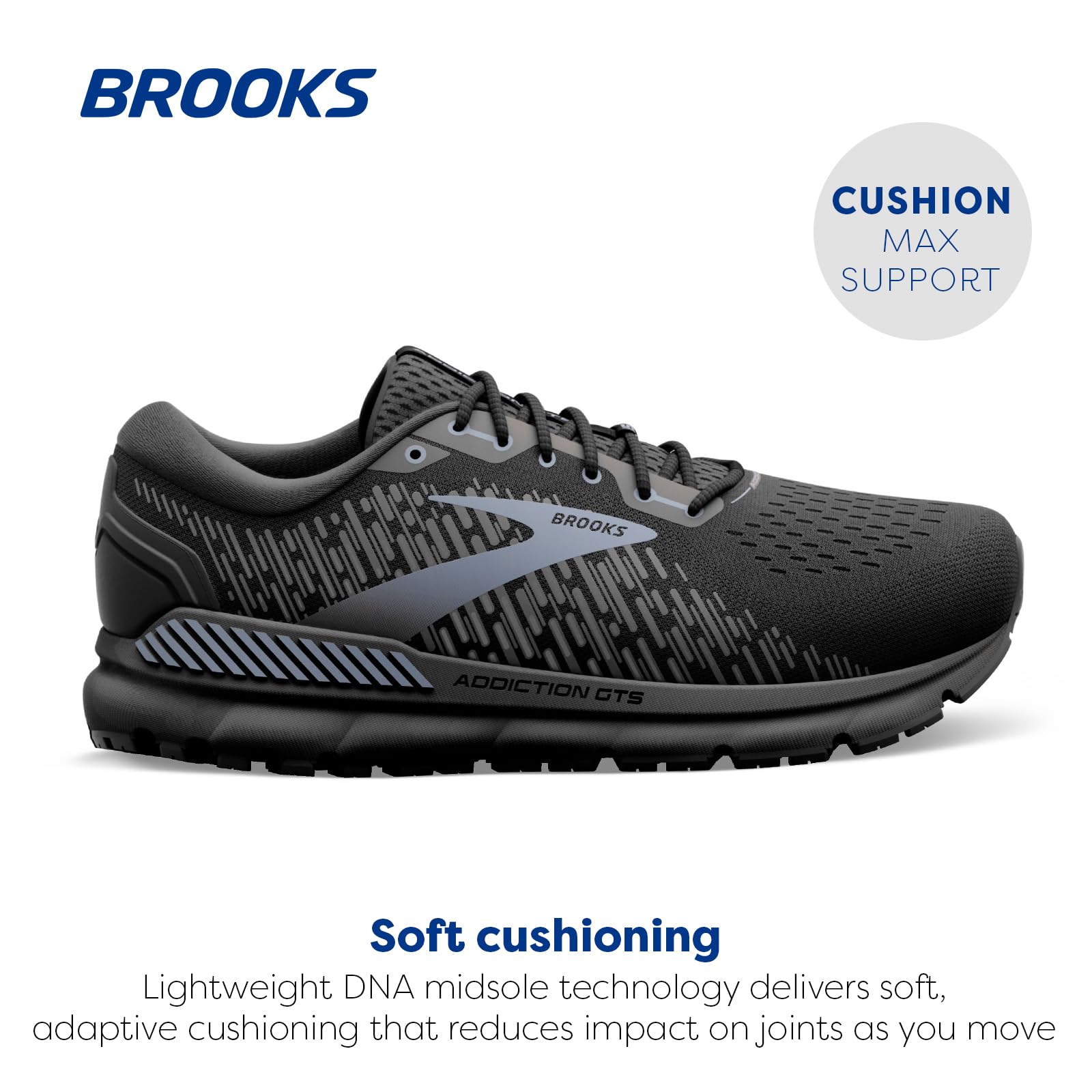 Brooks Men's Addiction GTS 15 Supportive Running Shoes for Flat Feet - Arch Support Walking & Jogging Sneakers for Plantar Fasciitis Relief - Perfect for Marathon Training & Daily Workouts