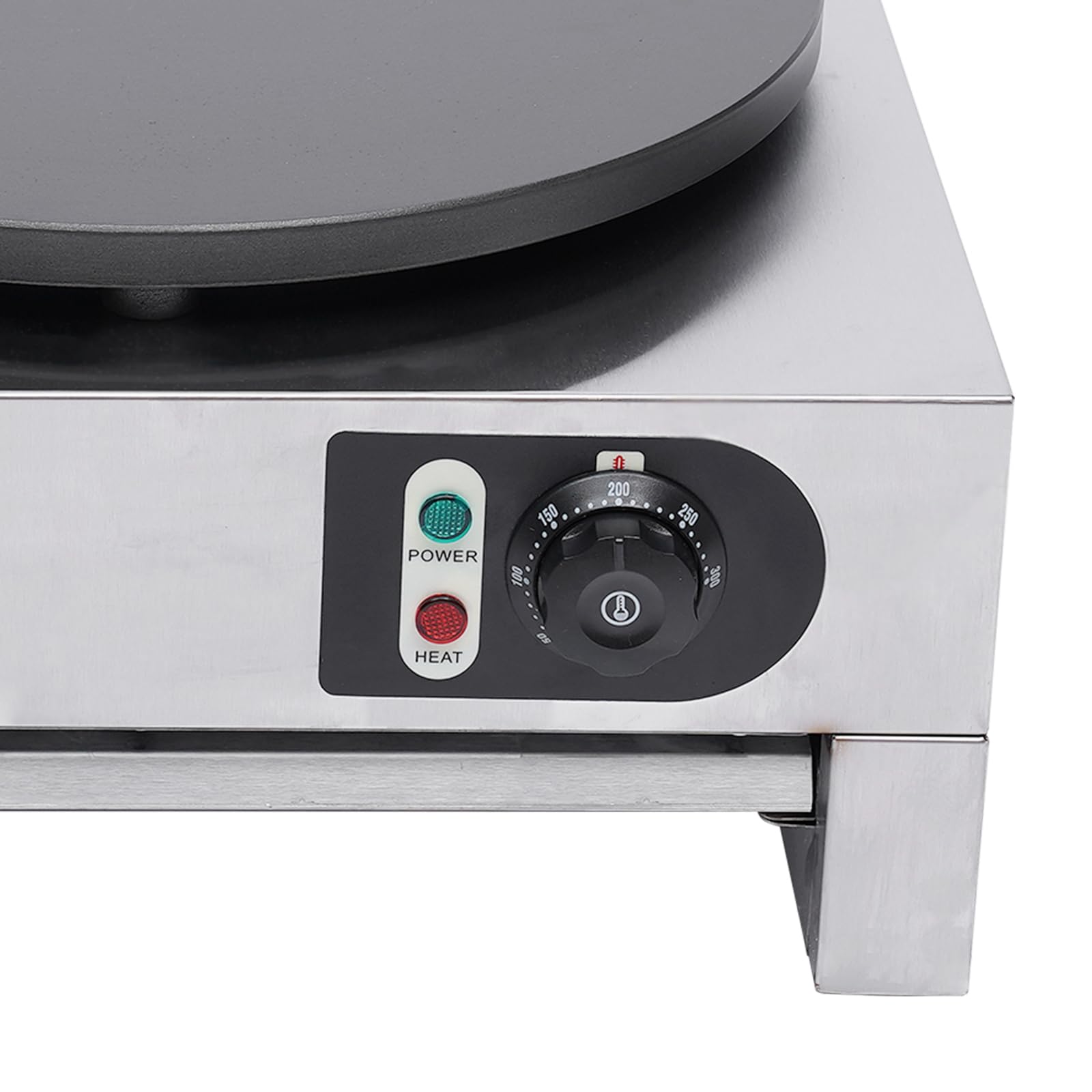1500W Commercial Electric Crepe Maker - 16 Inch Nonstick Pancake Griddle with Adjustable Temperature (50-300°C/122-572°F) - Automatic Pancake Machine for Restaurants, Cafes & Catering Events