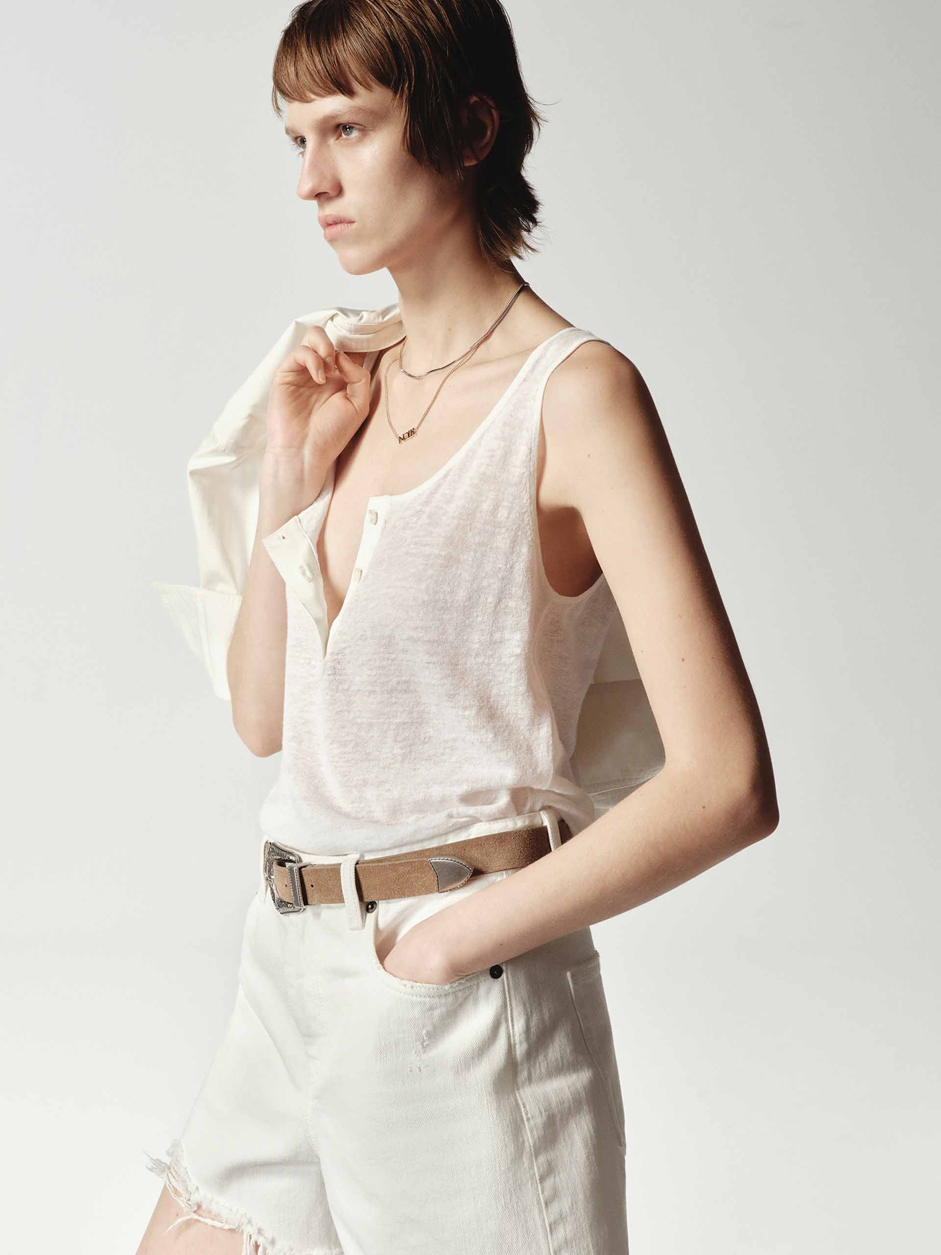 Breathable Cotton Linen Tank Top for Women - Summer Sleeveless Blouse - Casual Beachwear & Vacation Outfit