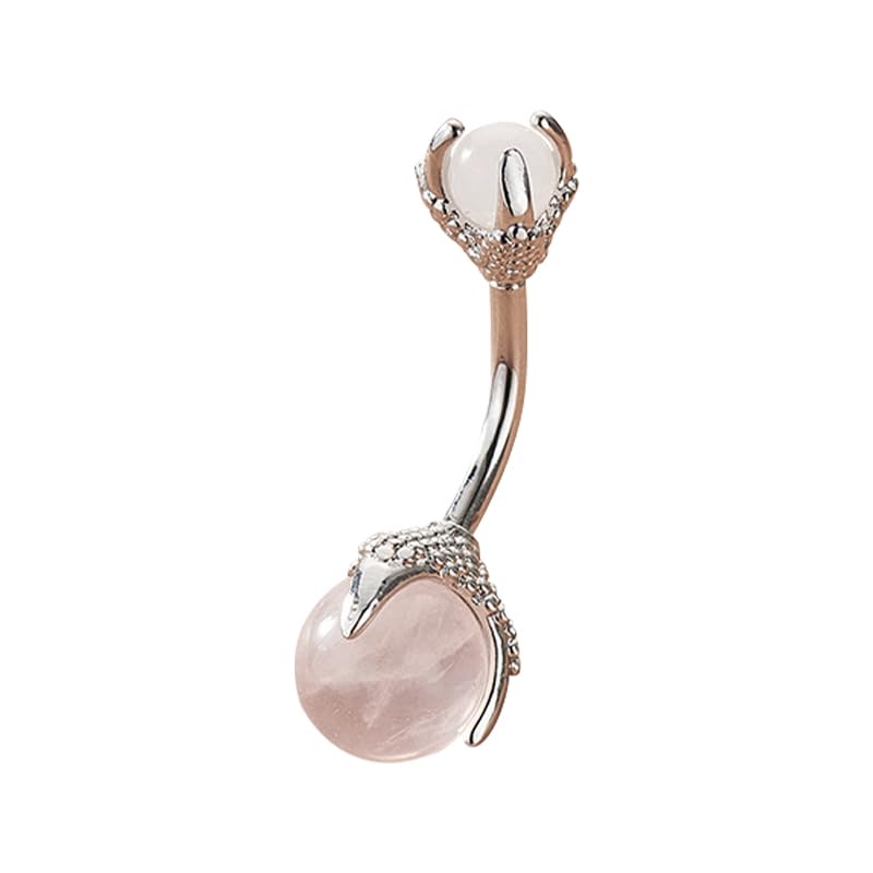 Dragon Claw Rose Quartz-Silver