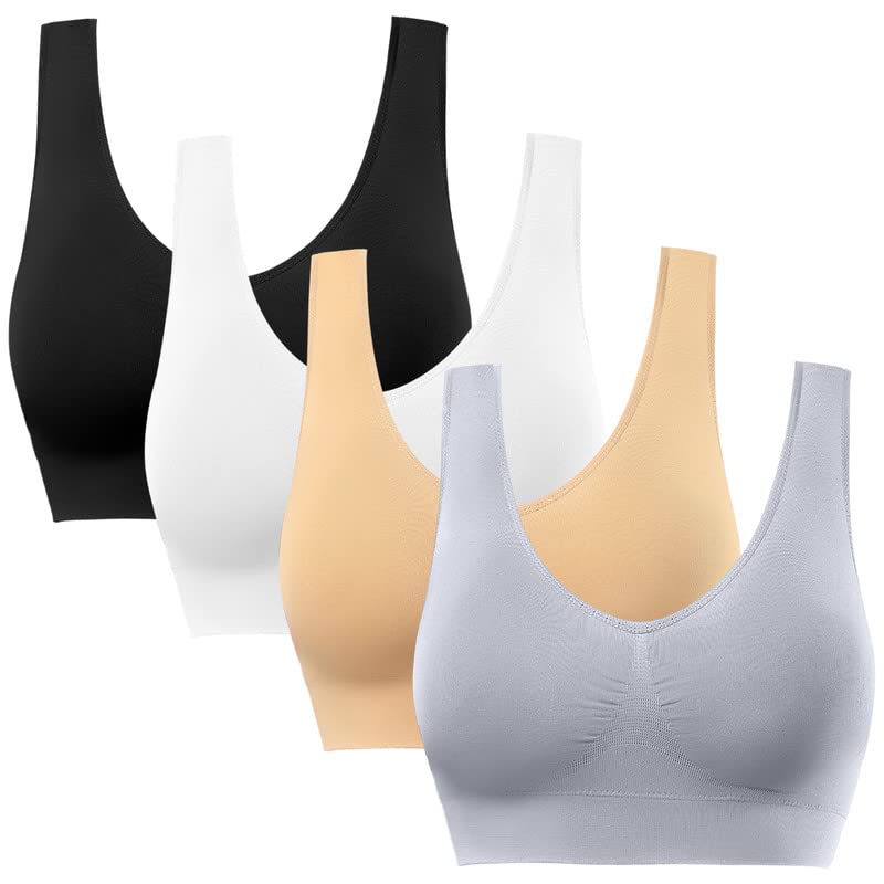 I-4 Pack Black+white+nude+grey