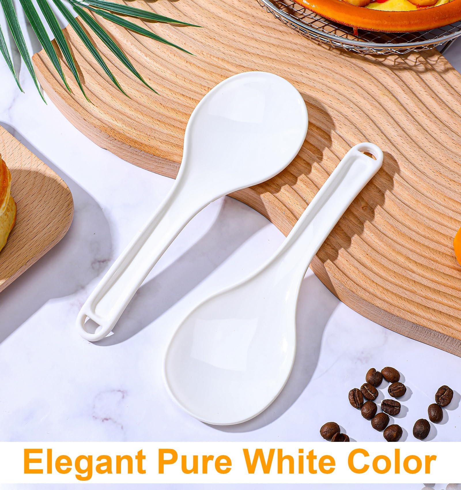 2-Pack Non-Stick Rice Paddle Spoons - 7.7