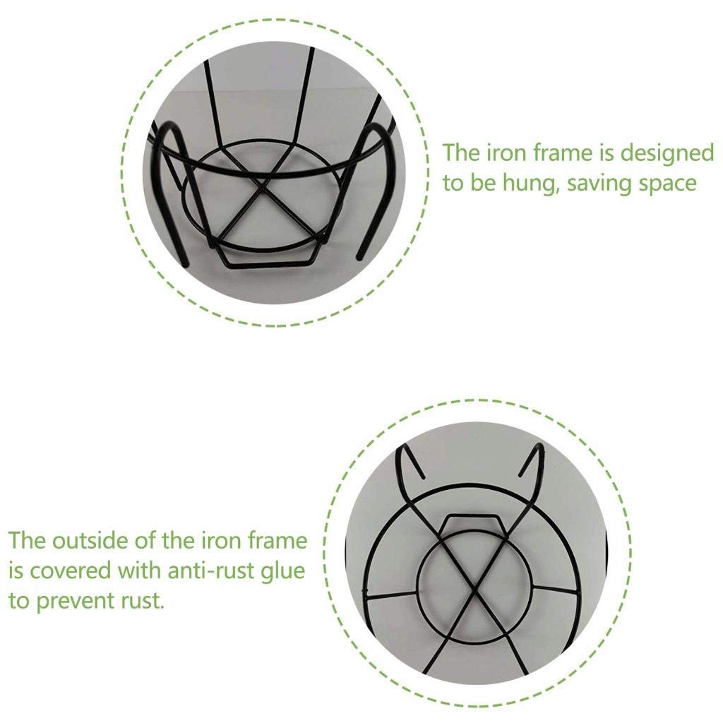 4 Pack Hanging Planters for Railings - Metal Flower Pot Holders with Iron Stand, Balcony Garden Plant Baskets for Outdoor Decor, Fence & Deck Rail Planter (Round Steel Pots) - Perfect for Patio, Porch, and Urban Gardening Spaces