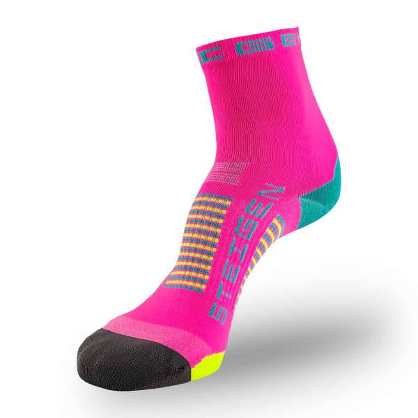 Unisex Steigen 1/2 Length Running Socks - Breathable Cushioned Athletic Socks for Men & Women - Perfect for Jogging, Gym Workouts & Marathon Training