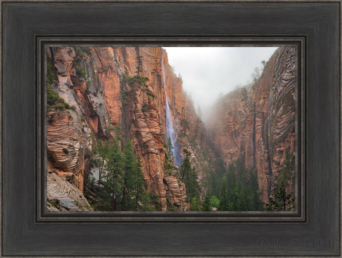 Stunning Refrigerator Canyon Waterfall Print - Zion National Park Utah Wall Art for Home & Office Decor | Perfect for Living Room, Bedroom, or Office Spaces
