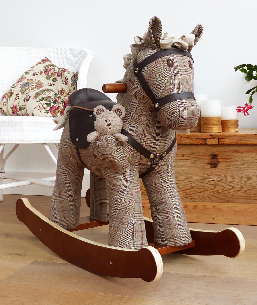 Jasper & Blake Wooden Rocking Horse for Kids - Classic Handcrafted Nursery Decor, Perfect for Baby Shower Gifts & Toddler Playroom