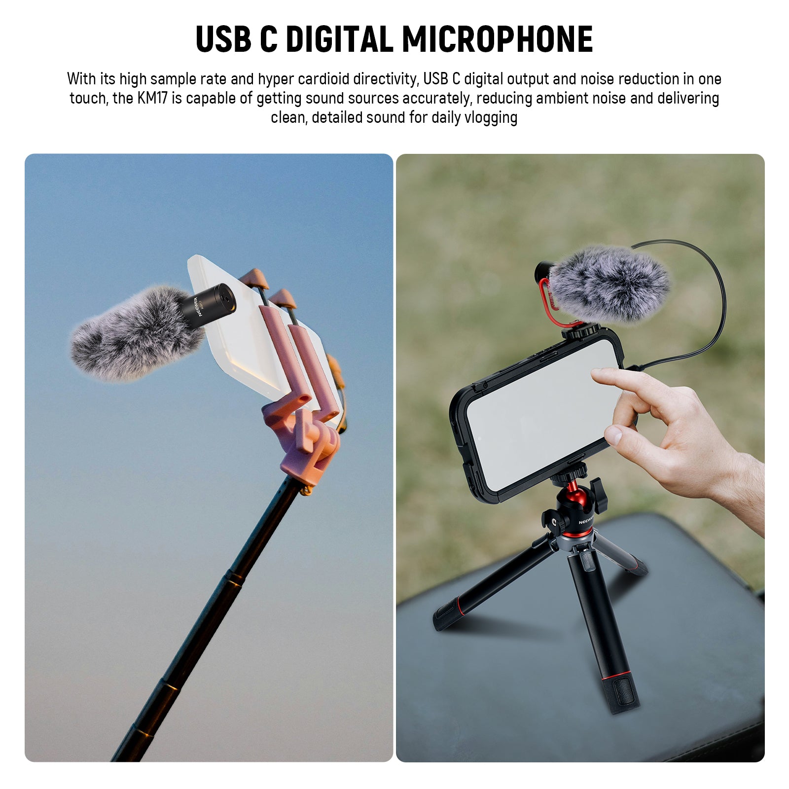 NEEWER KM17 Plug & Play USB Microphone for Smartphones, Laptops, PC - Studio Quality Condenser Mic for Podcasting, Streaming, Gaming & Video Calls