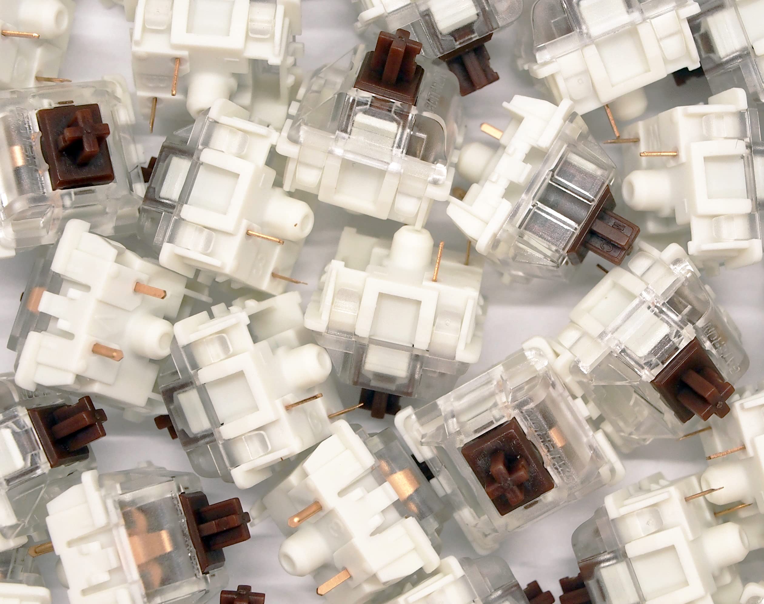 Gateron Pro Tactile Brown Mechanical Keyboard Switches (90pcs) - Smooth & Quiet for Gaming, Typing & Office Work