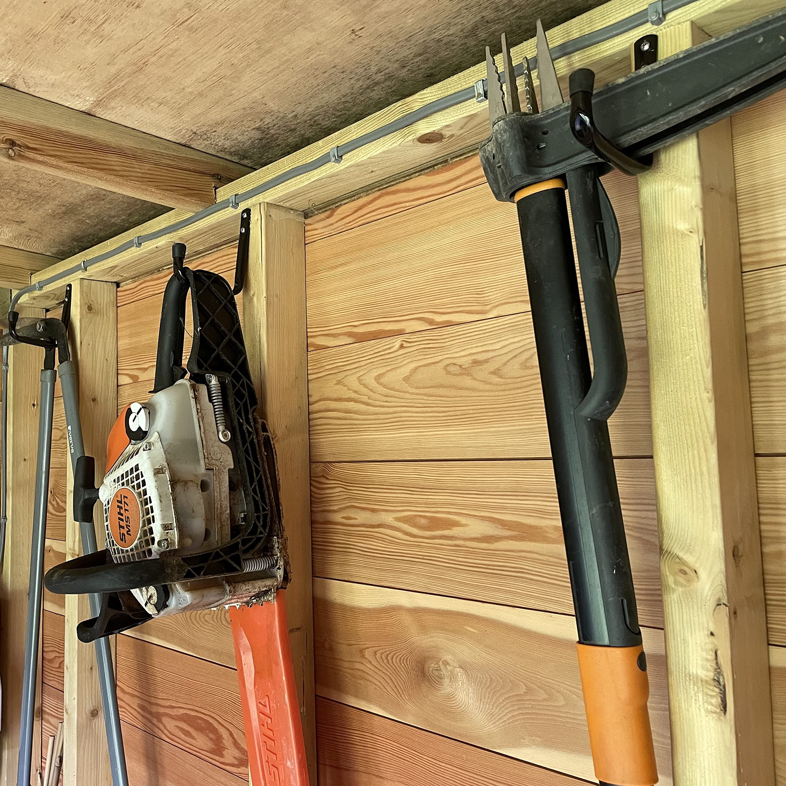 Heavy Duty Garage Storage Hooks - 20KG Max Load Utility J Hooks for Organizing Garage, Shed, Garden Tools & Sports Equipment (14cm x 10.5cm) - Perfect for Wall Mounting & Space Saving Storage Solutions