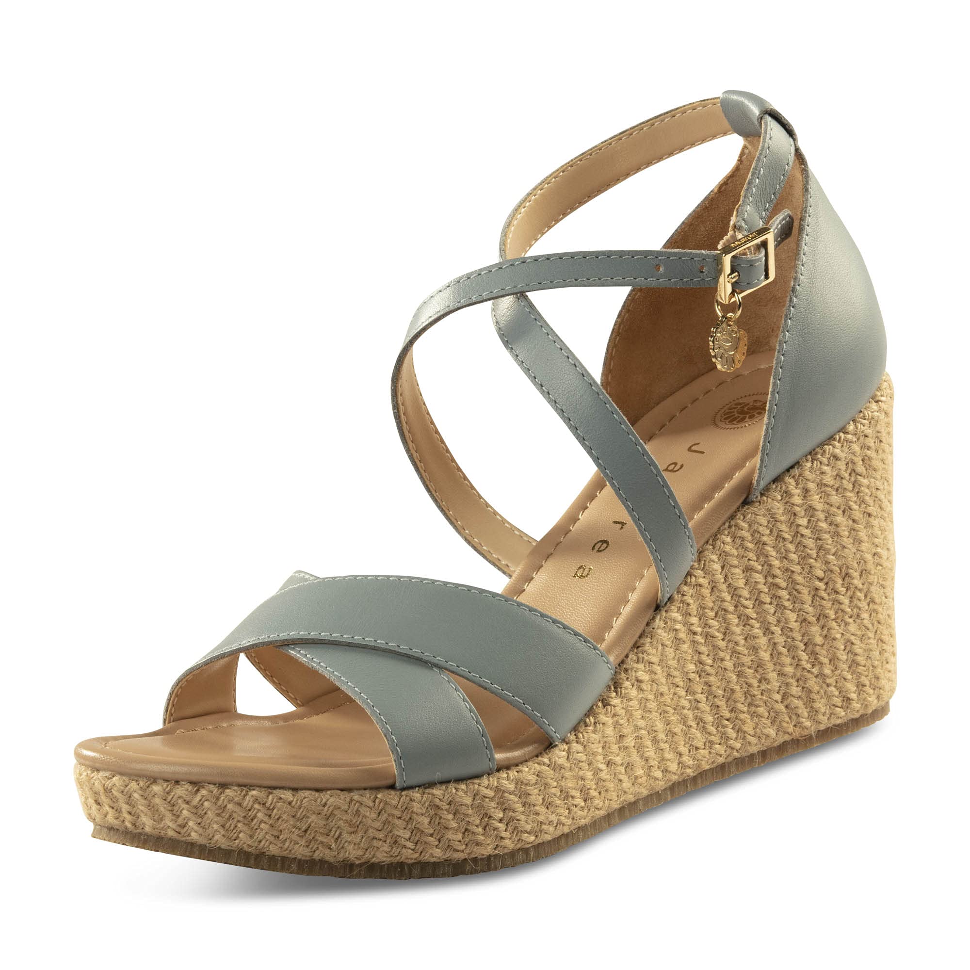 JATAREA Women's Leather Wedge Sandals - Comfortable Summer Casual Shoes for Beach, Vacation & Everyday Wear