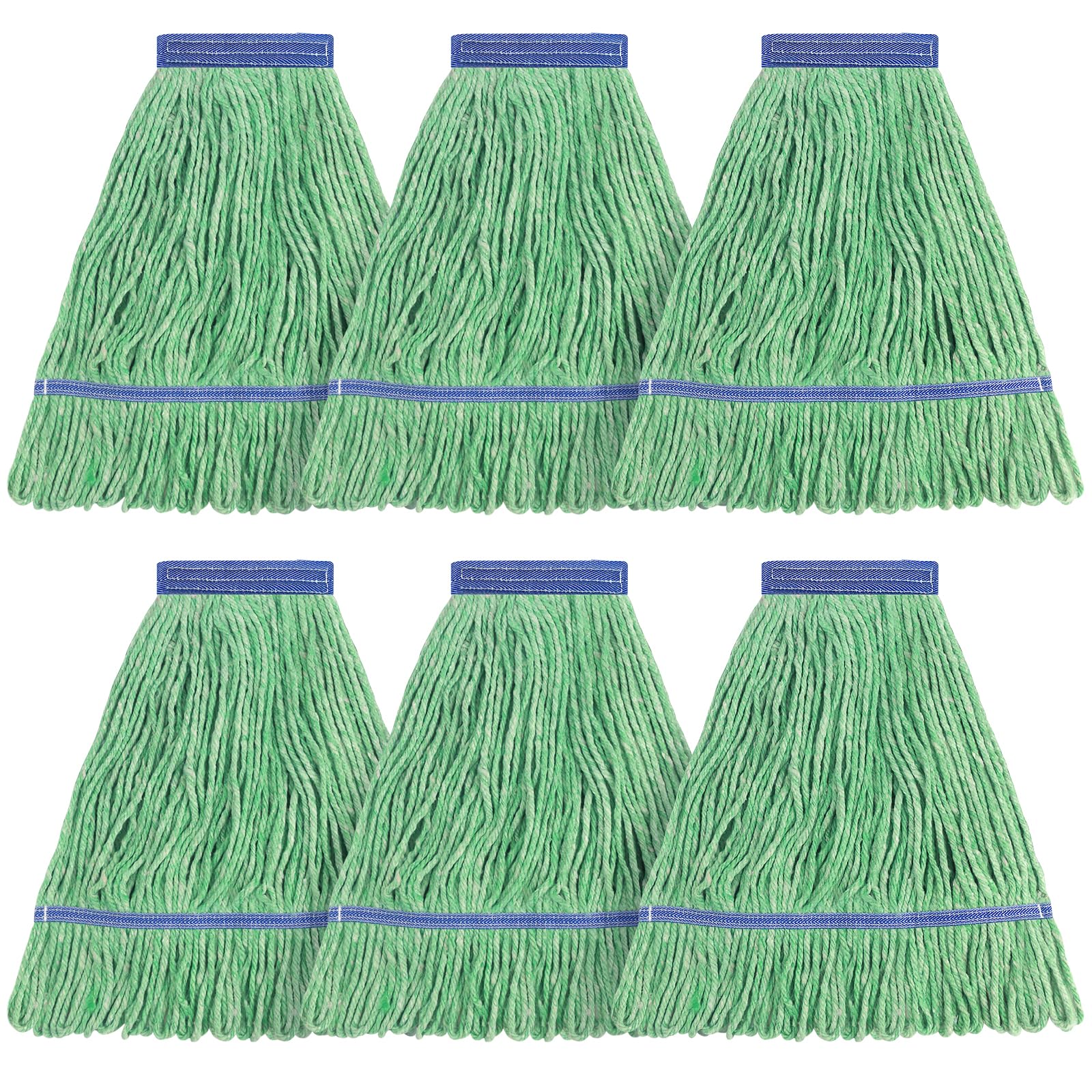 Heavy Duty Mop Head Refill - 6 Pack for Commercial & Industrial Cleaning