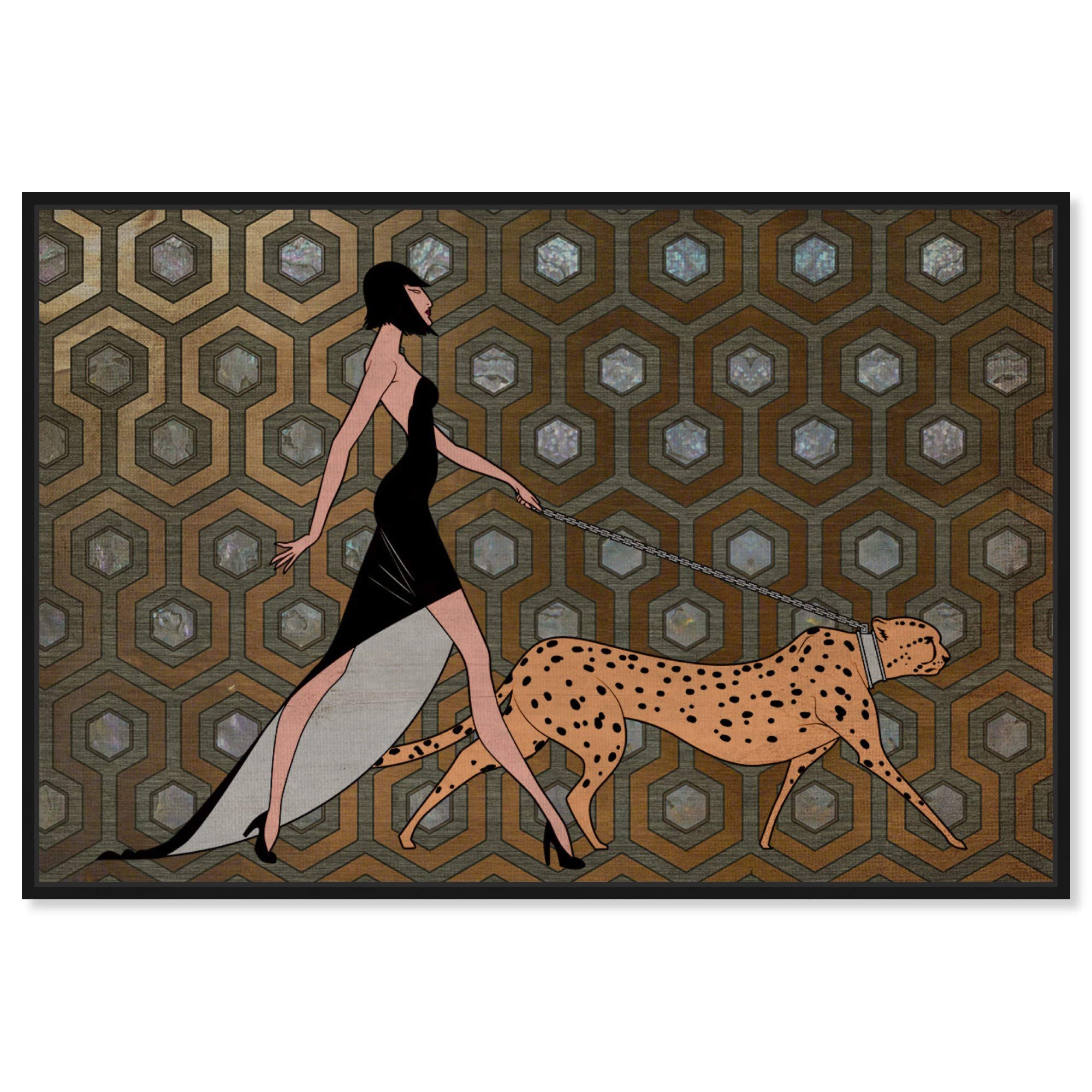 Oliver Gal 'Own the Street' Framed Fashion Wall Art - 30x20 Inches Vibrant Orange Canvas Print for Living Room, Bedroom & Office Decor