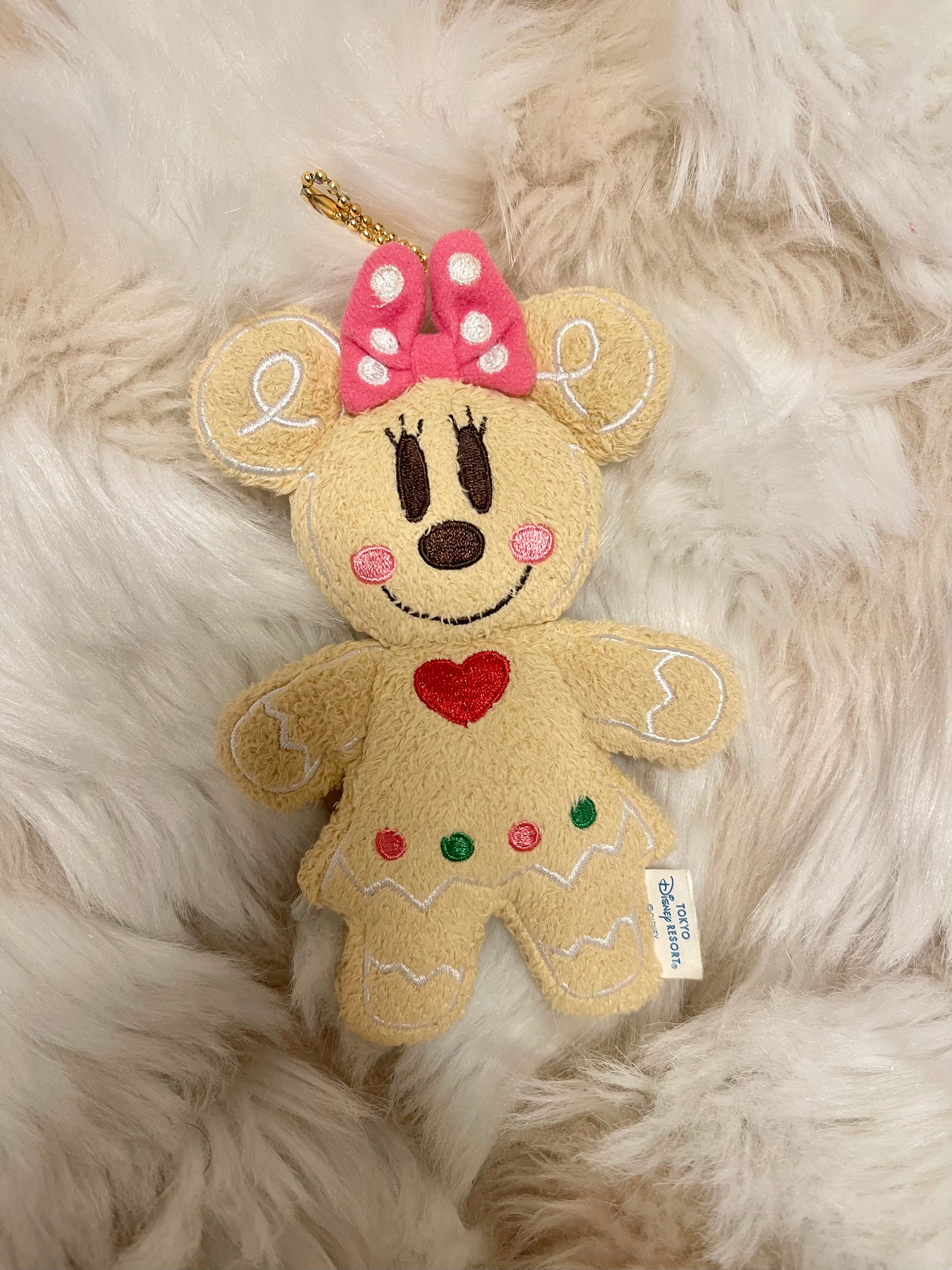 Tokyo Disney Christmas Gingerbread Keychain Plush - Cute Holiday Gift for Disney Fans, Perfect for Backpacks, Bags & Christmas Decorations