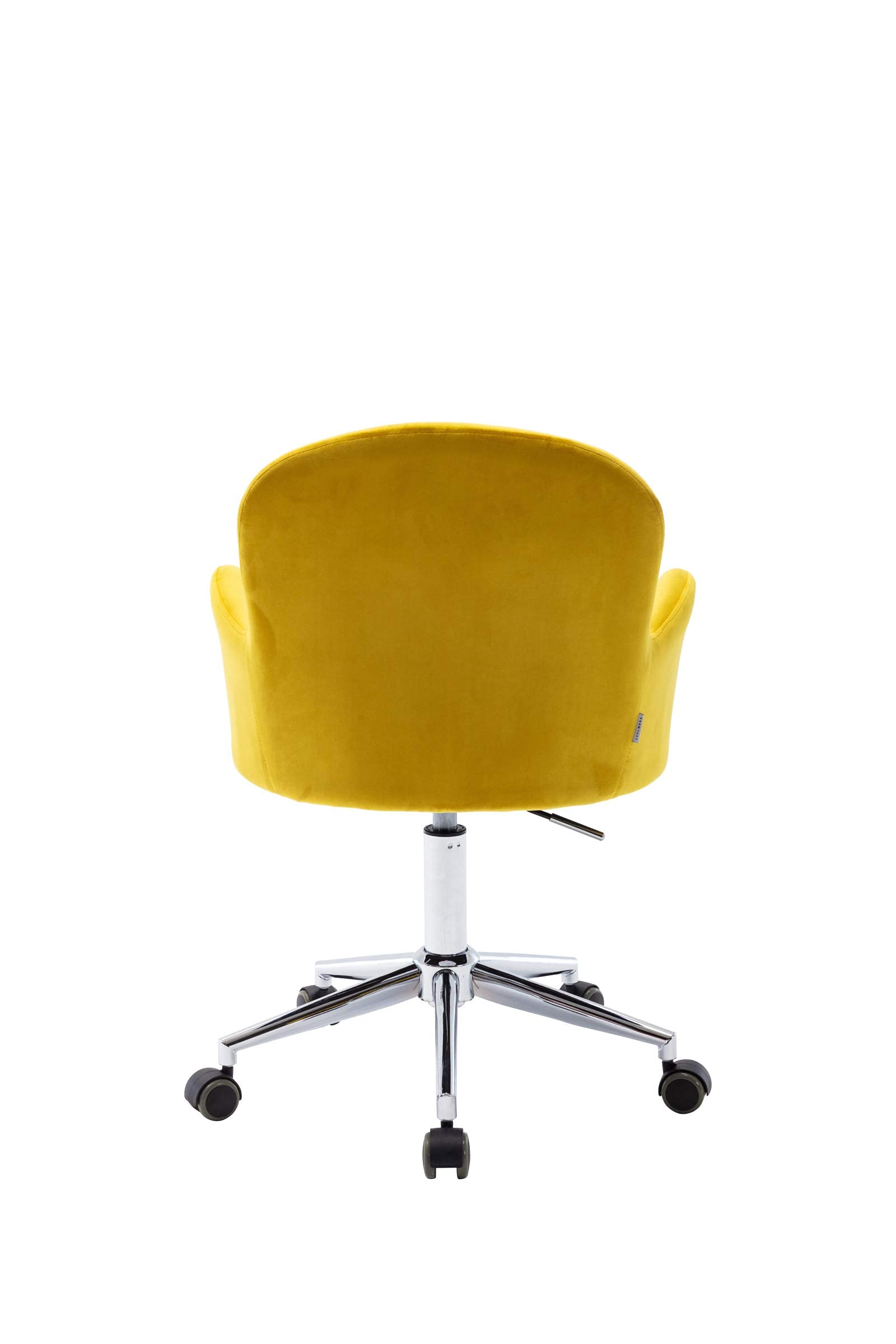 Velvet Swivel Shell Chair - Modern Accent Armchair for Living Room, Office & Leisure Spaces - Soft Yellow Velvet Upholstery - Perfect for Home Decor, Workspaces & Cozy Reading Nooks
