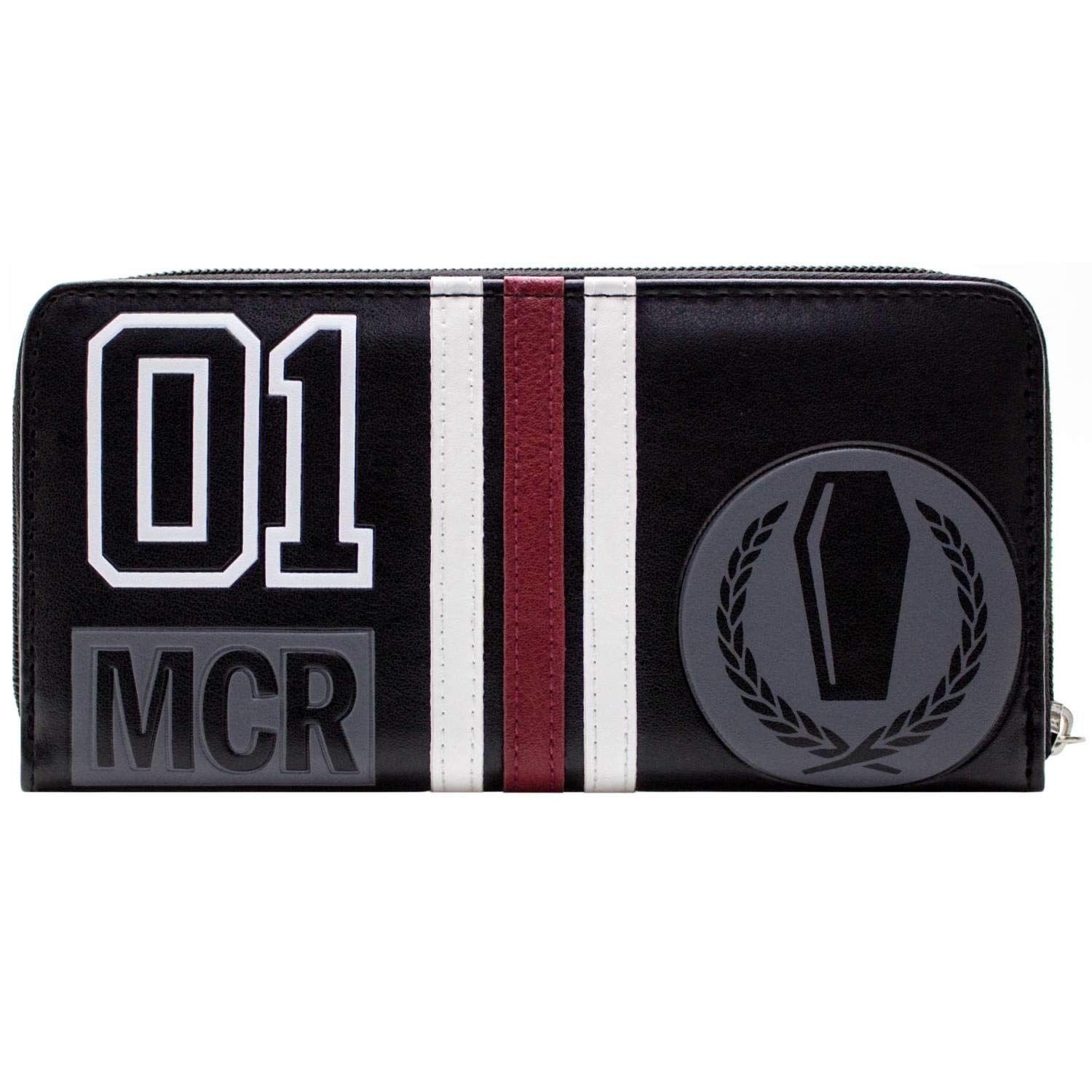 My Chemical Romance MCR Rock Band Leather Purse Clutch - Stylish Coin Pocket & Card Holder Wallet for Concerts & Night Out (Black)