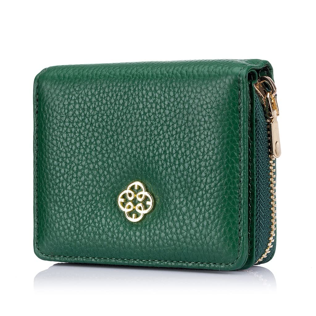 SJYDQ Women's Fashion Leather Card Holder - Slim RFID Blocking Wallet with ID Window & Coin Pocket for Everyday Use (Color: E) | Perfect for Travel, Shopping & Daily Essentials