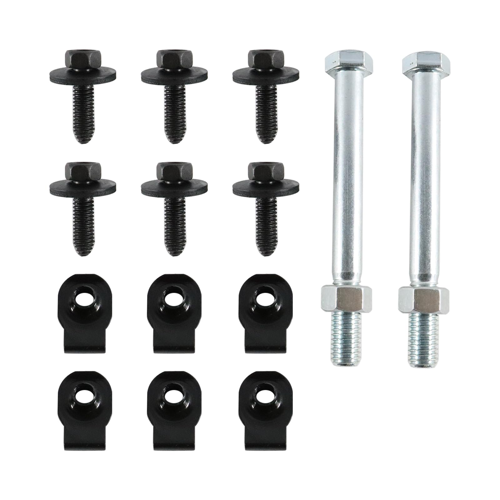 16PCS Front Leaf Spring Bracket Mounting Eye Bolts J-Clips for 1967-1981 Camaro, Firebird, Ventura, Oldsmobile, Omega, Buick Apollo | Heavy-Duty Suspension Upgrade for Classic Car Restoration