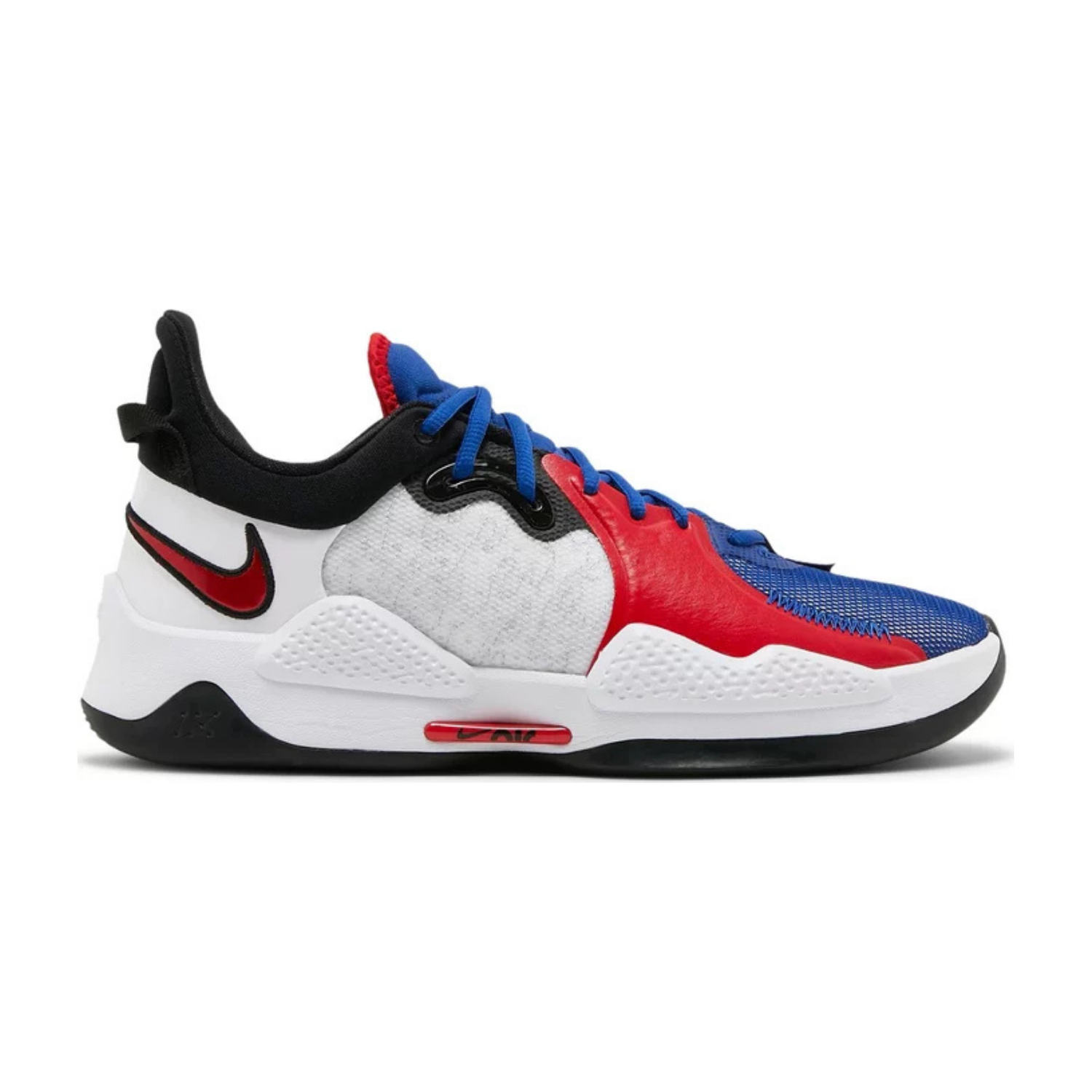 Nike PG 5 Basketball Shoes - Team USA Colorway (White/Rush Blue/University Red) - Performance Hoops Sneakers for Men - Perfect for Court Play & Streetwear Fashion