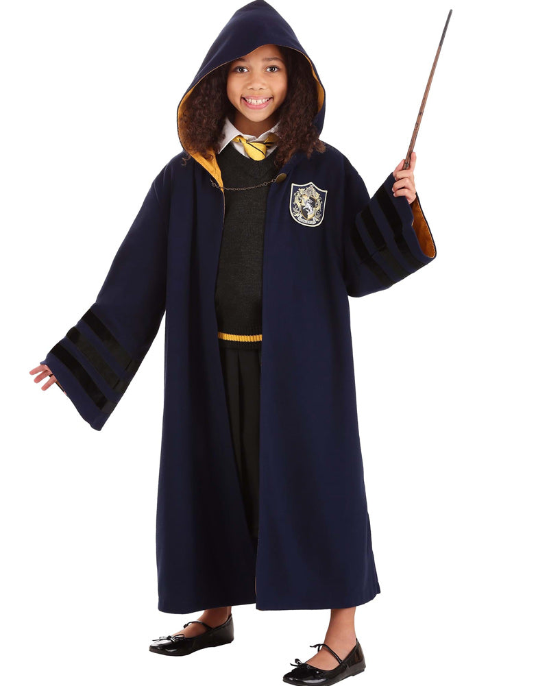 1920s Hogwarts Hufflepuff Kids Costume Robe - Authentic Harry Potter Cosplay Outfit for Halloween & Theme Parties