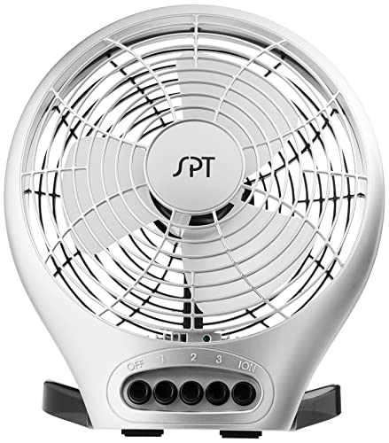SPT 7-Inch Portable Folding Table Fan - Compact Cooling for Home, Office, Dorm & Outdoor Use