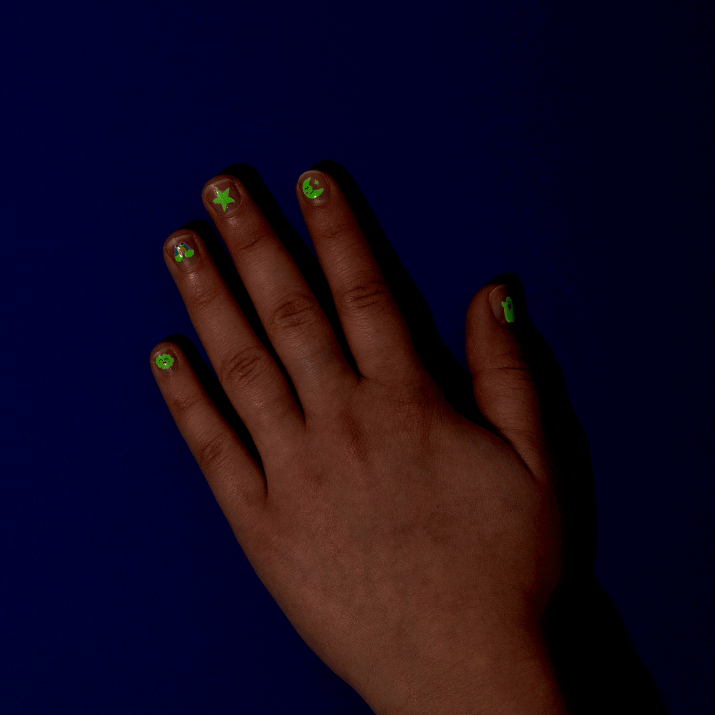 Glow in the Dark Nail Stickers for Kids - Fun & Safe Nail Art Decals for Girls & Boys - Perfect for Parties, Sleepovers & Halloween Costumes