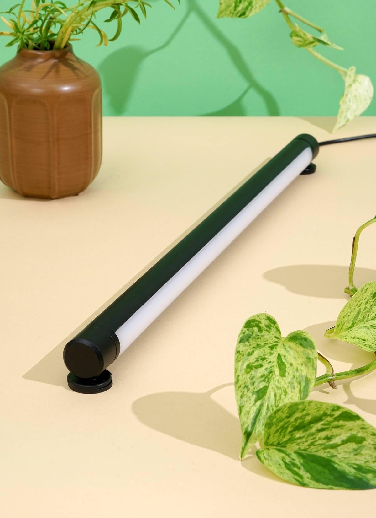 Soltech Solutions Grove™ LED Grow Light Bar - Under Cabinet, Shelving & Wall Mount LED Plant Light for Indoor Plants, Herbs & Seedlings - Touch Control Dimmer (Black) - Perfect for Kitchen, Office & Home Garden Plant Growth