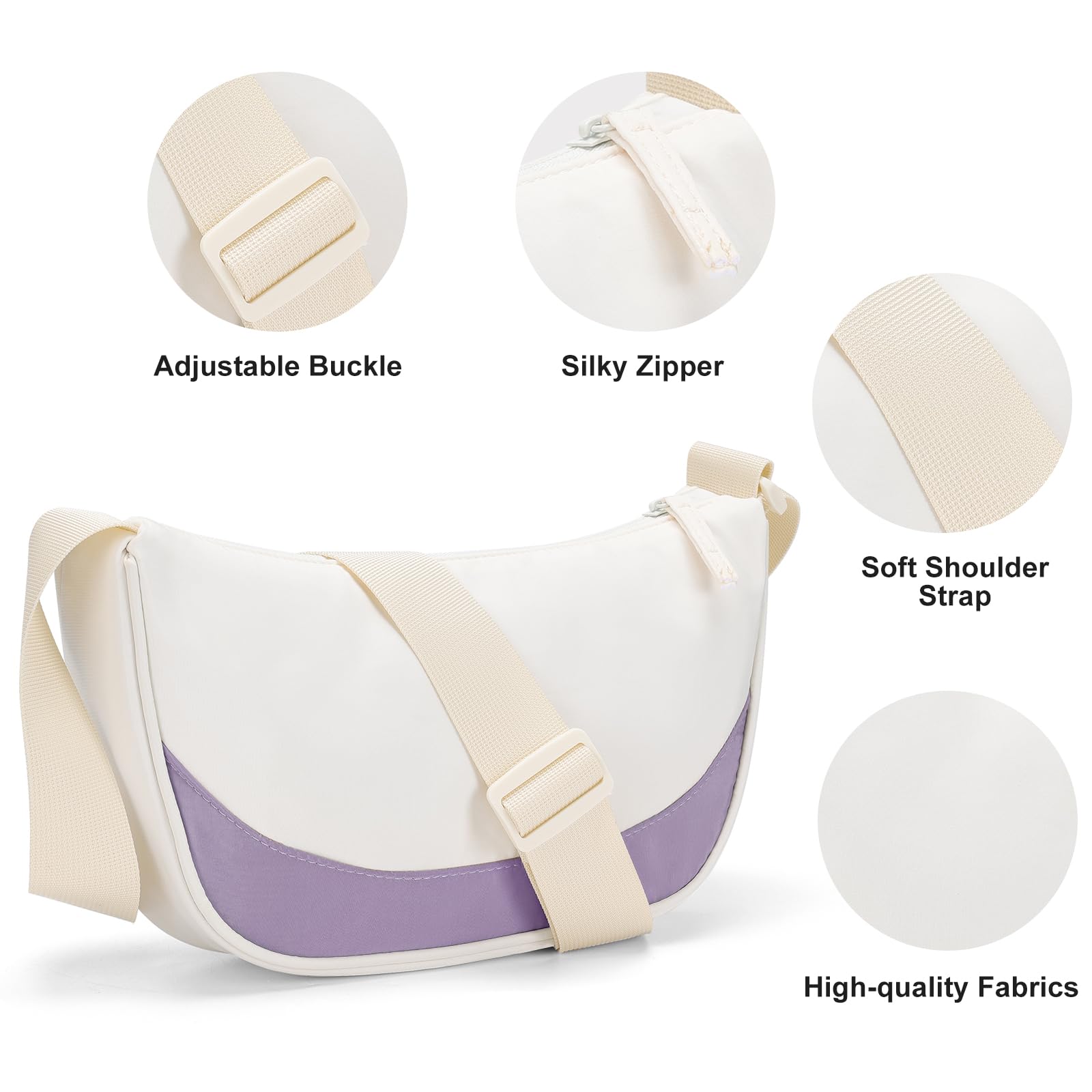 Lightweight Nylon Crossbody Sling Bag for Women & Men - Adjustable Strap, Compact & Durable - Perfect for Travel, Shopping & Everyday Use