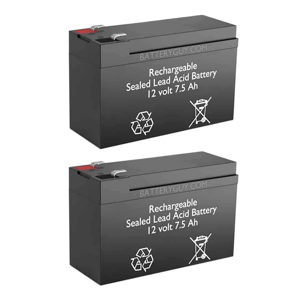 CNB950 Replacement 12V 7.5Ah SLA Battery - Rechargeable High Rate AGM Battery (2-Pack) - Compatible with Security Systems, Emergency Lights & Power Wheels