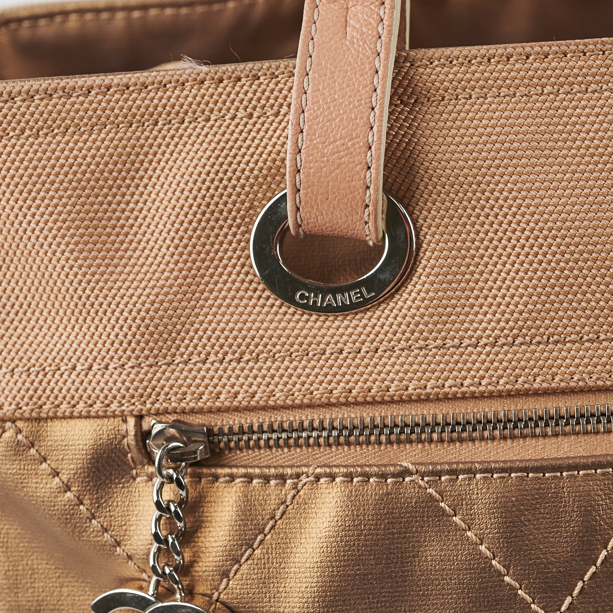 Chanel Bronze Leather Tote Bag for Women - Luxury Designer Handbag for Work, Travel & Everyday Use