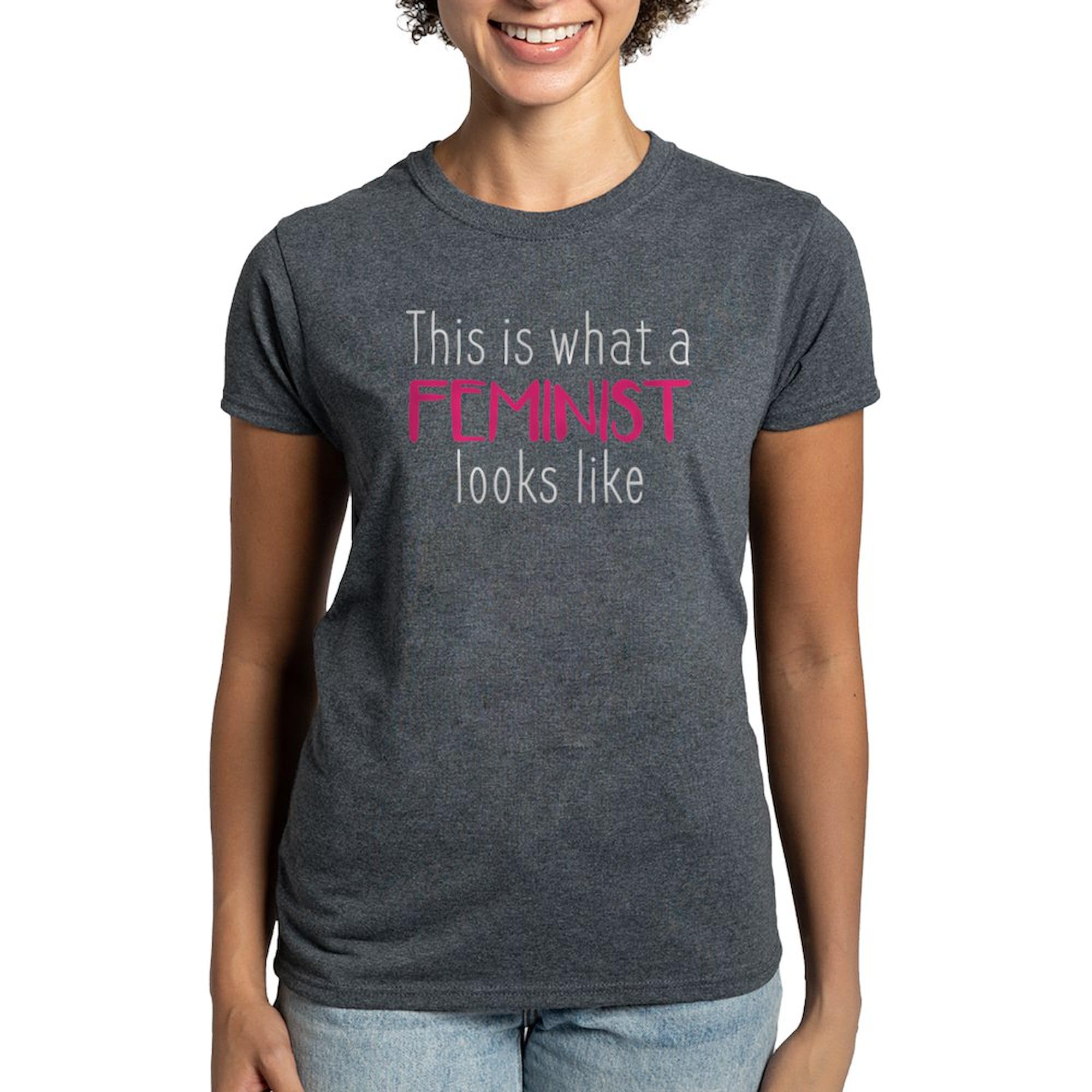 Women's Feminist Dark Cotton T-Shirt - 'This is What A Feminist Looks Like' Graphic Tee - Perfect for Protests, Casual Wear & Everyday Empowerment