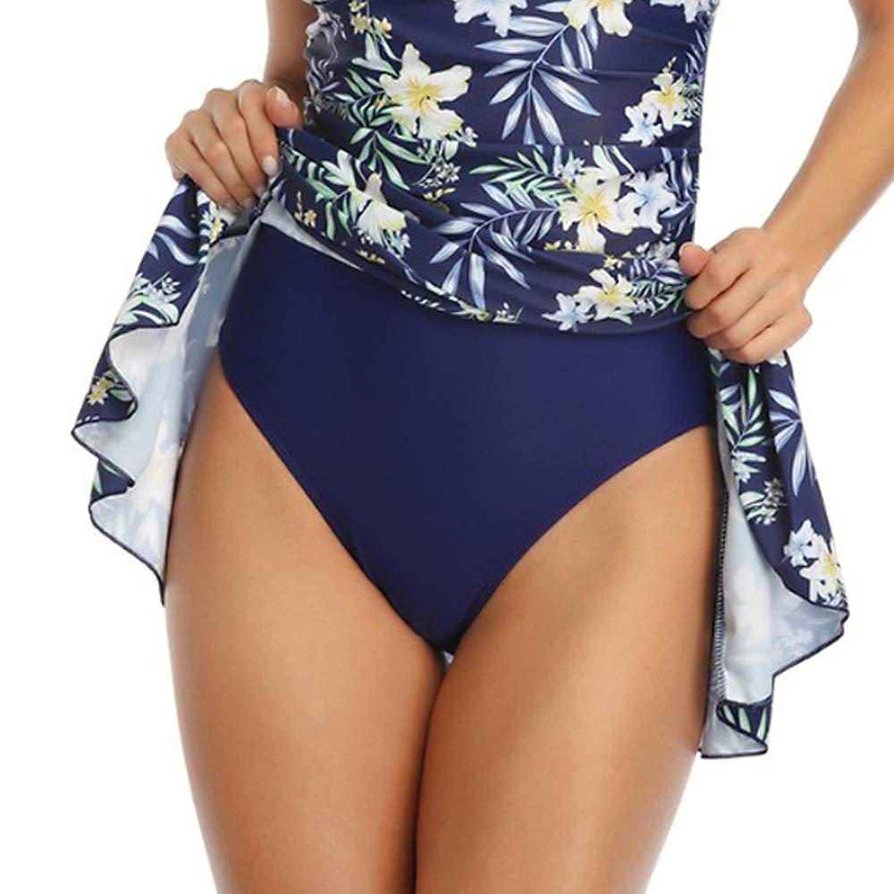 **Women's Plus Size Tummy Control One Piece Swimsuit with Skirt - Flattering Swimwear for Beach, Pool & Vacation**