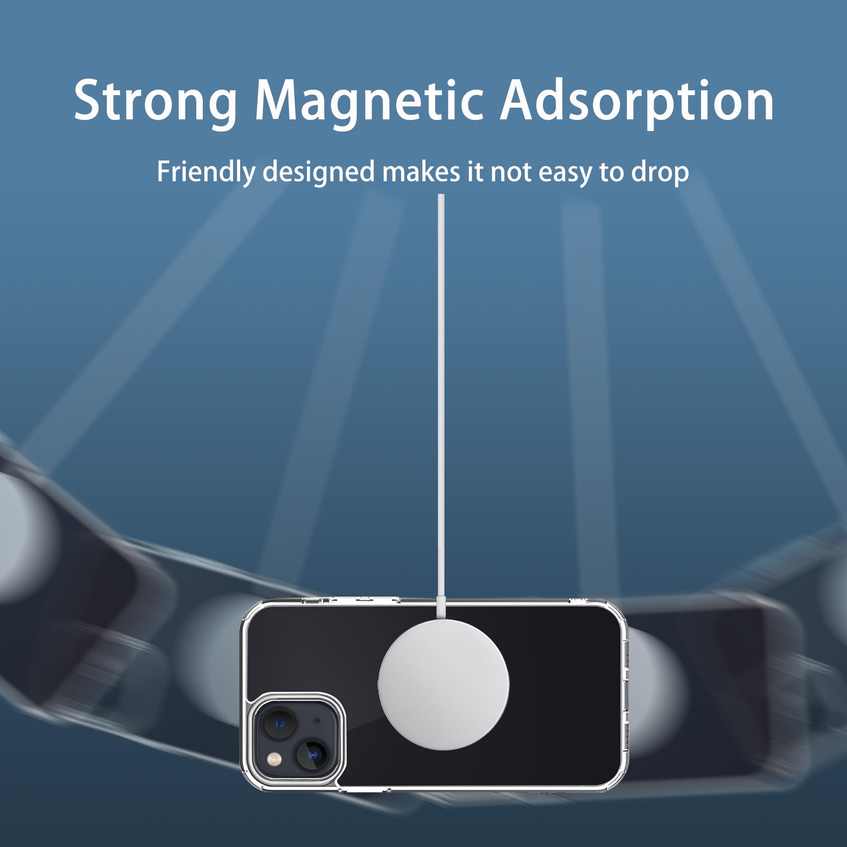 Magnetic iPhone 13 Mini Case - Slim Clear Shockproof Phone Cover with MagSafe Wireless Charging | Anti-Scratch Transparent Protective Case for Everyday Use & Travel