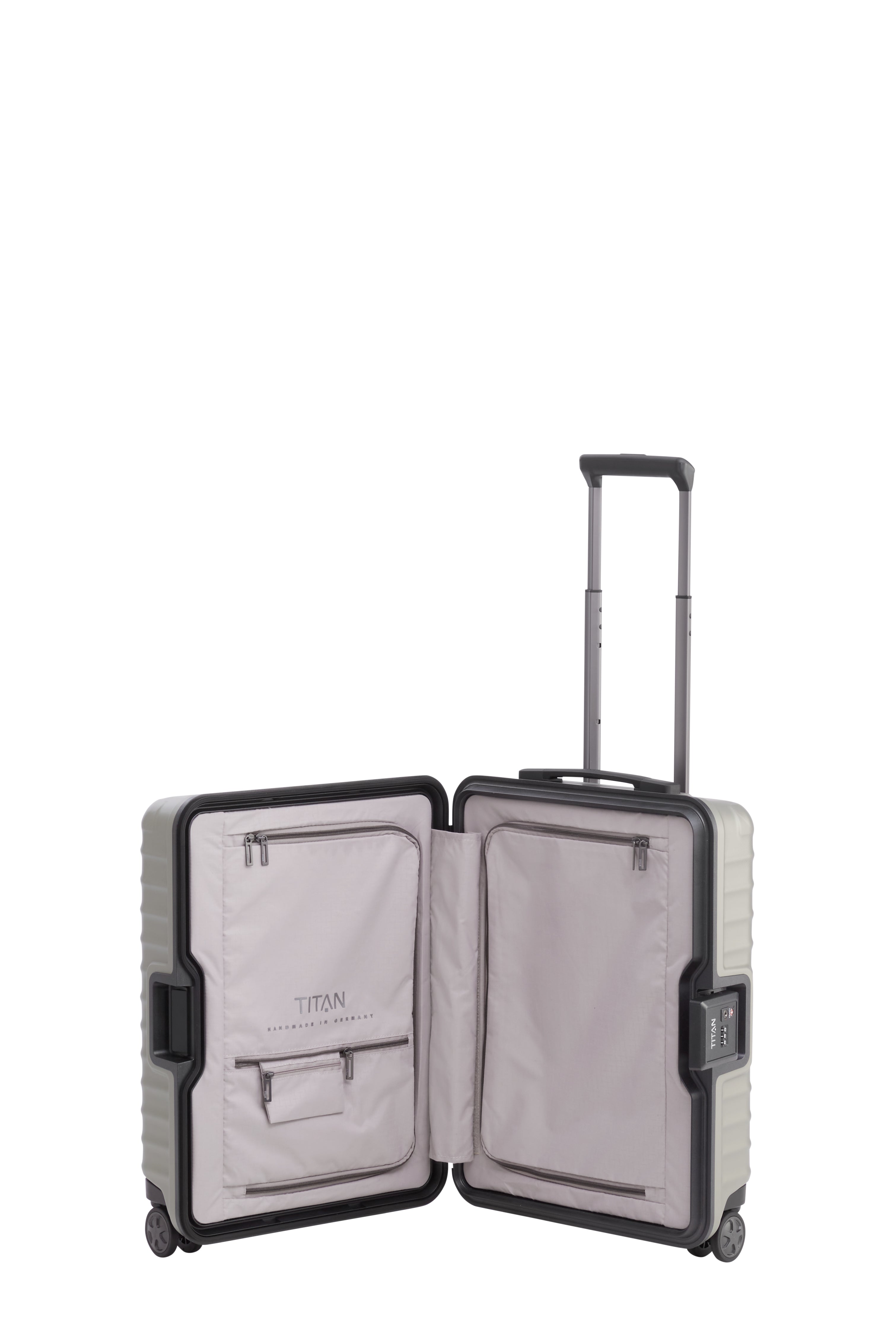 Titan LITRON Frame Trolley S Carry On Luggage - Lightweight Durable Spinner Suitcase for Air Travel, Business Trips & Weekend Getaways | Perfect Cabin Baggage with Smooth 360° Wheels & TSA Lock