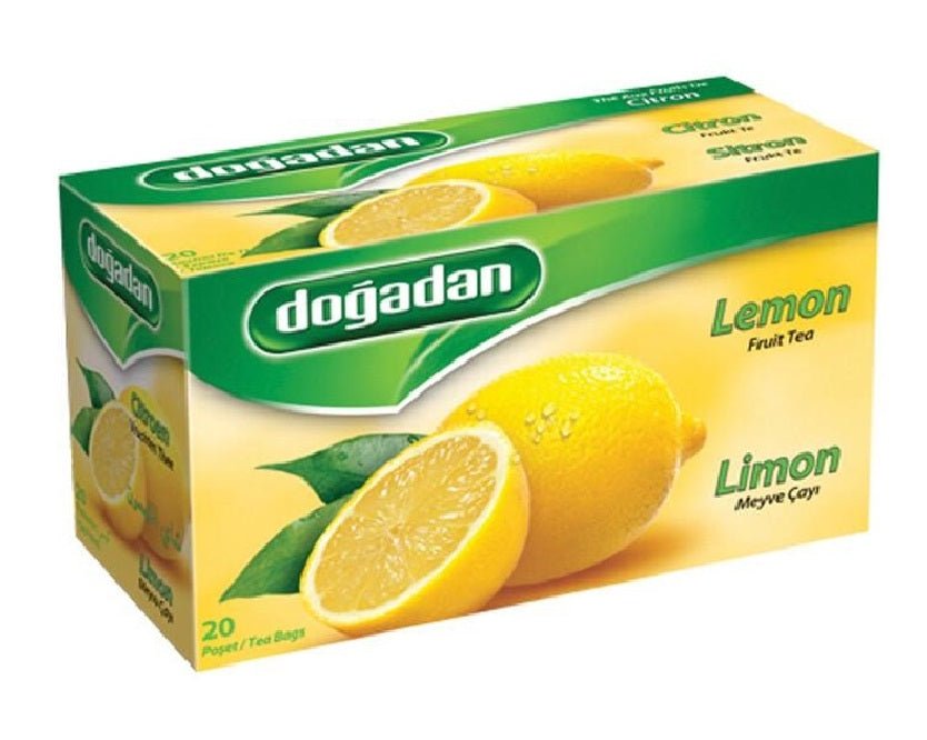 Organic Lemon Herbal Tea Bags by Dogadan | 20 Count | Caffeine-Free, Refreshing Flavor | Perfect for Relaxation, Afternoon Tea & Wellness Moments