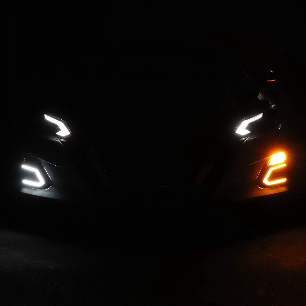 Nissan Altima LED DRL Lights with Yellow Turn Signals for 2019 - Upgrade Your Front Bumper Lighting