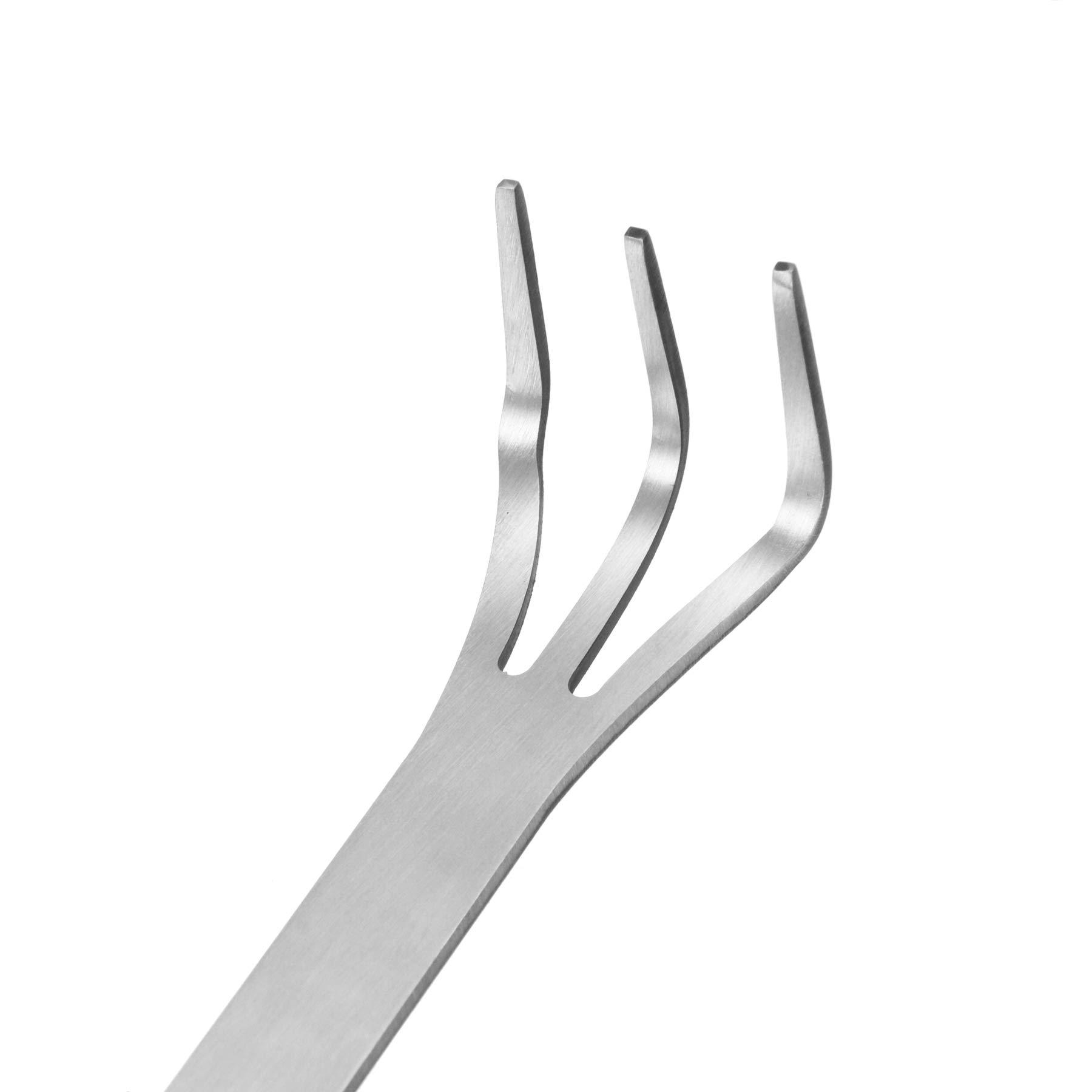 Premium 304 Stainless Steel Bonsai Rake Tool - 8.2 Inch Professional Gardening Rake with Ergonomic Handle for Bonsai Tree Care, Soil Cultivation & Zen Garden Maintenance