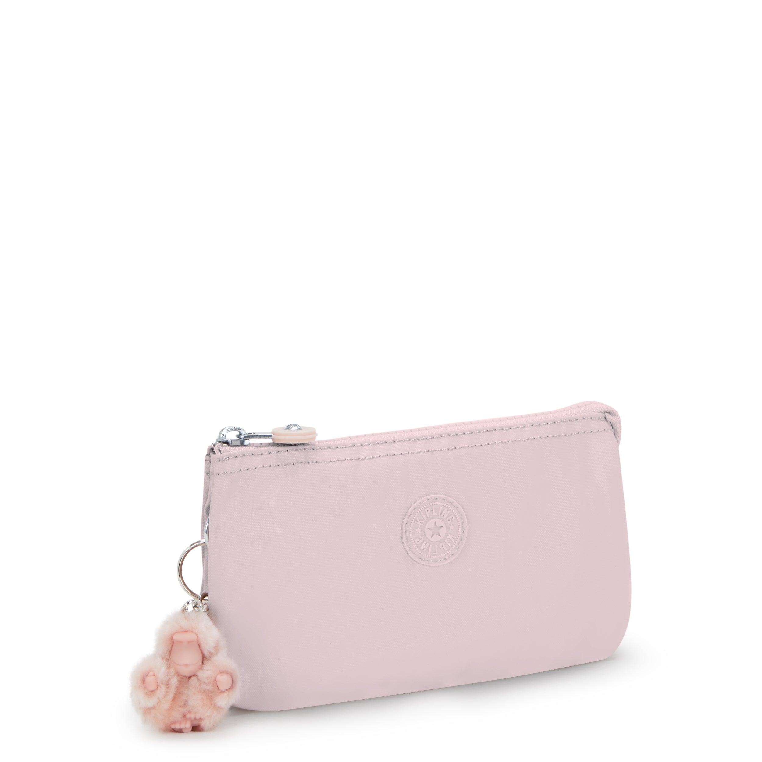 Kipling Creativity Large Metallic Pouch - Pink Shine Crossbody Bag for Women | Fashionable Travel Organizer & Everyday Essentials Holder