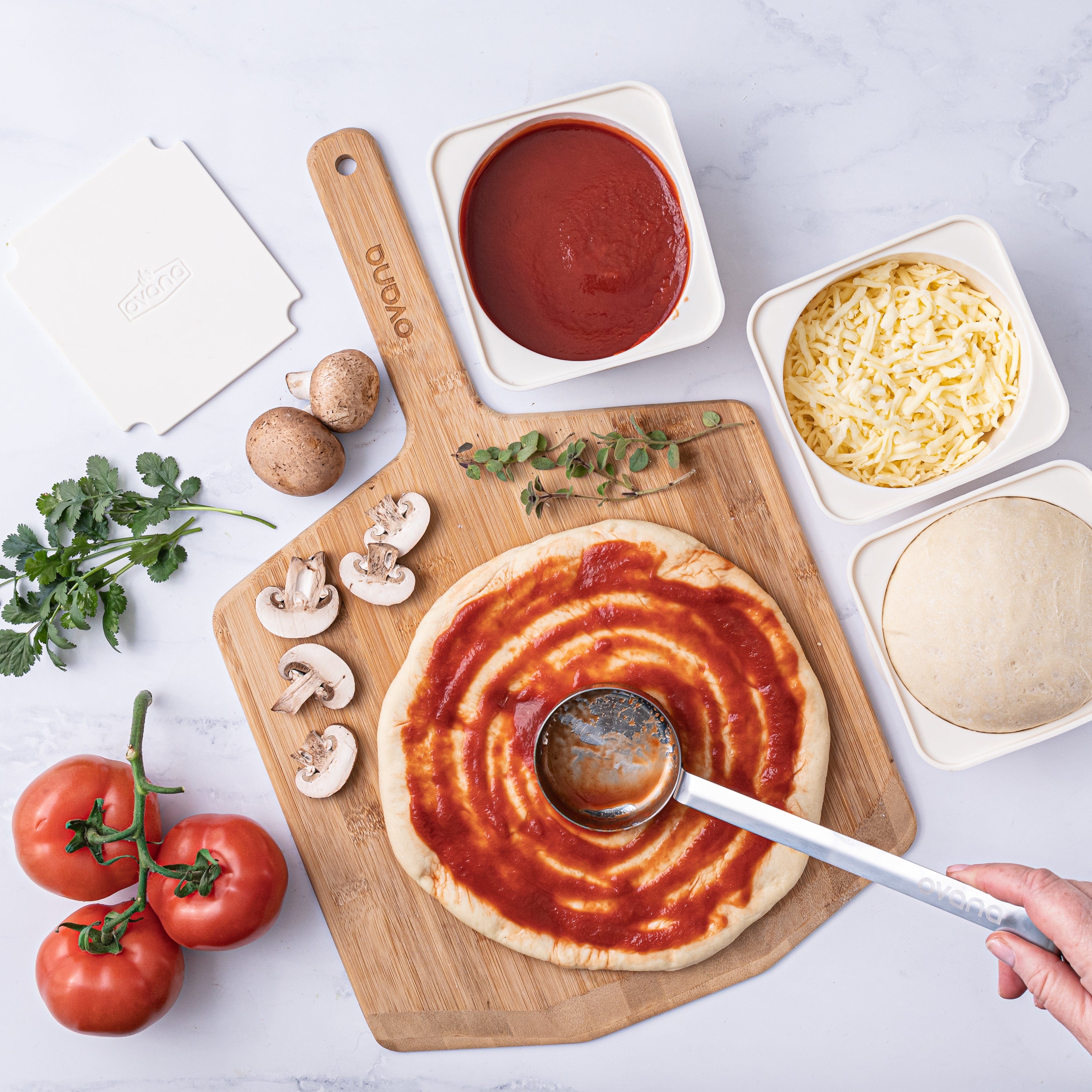 Premium Pizza Sauce Ladle - Stainless Steel Kitchen Tool for Spreading Sauce Evenly - Perfect for Homemade Pizza, Pasta, and Cooking Enthusiasts